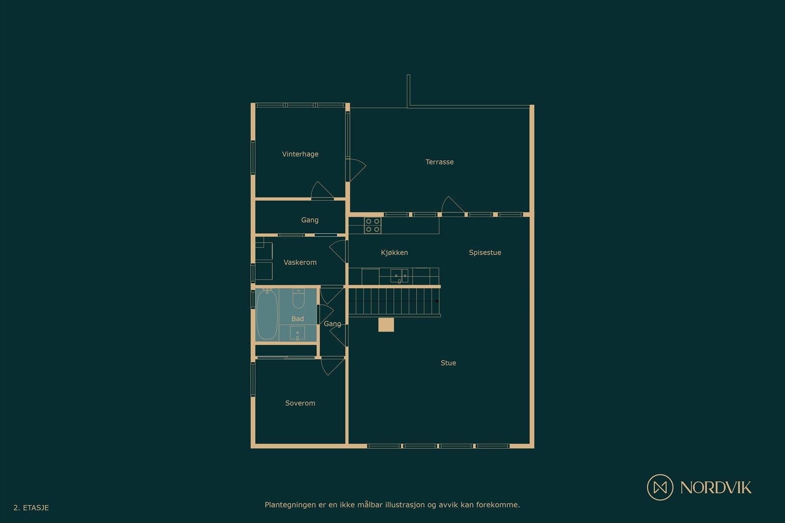 Plantegning - 2 etg Galleribilde