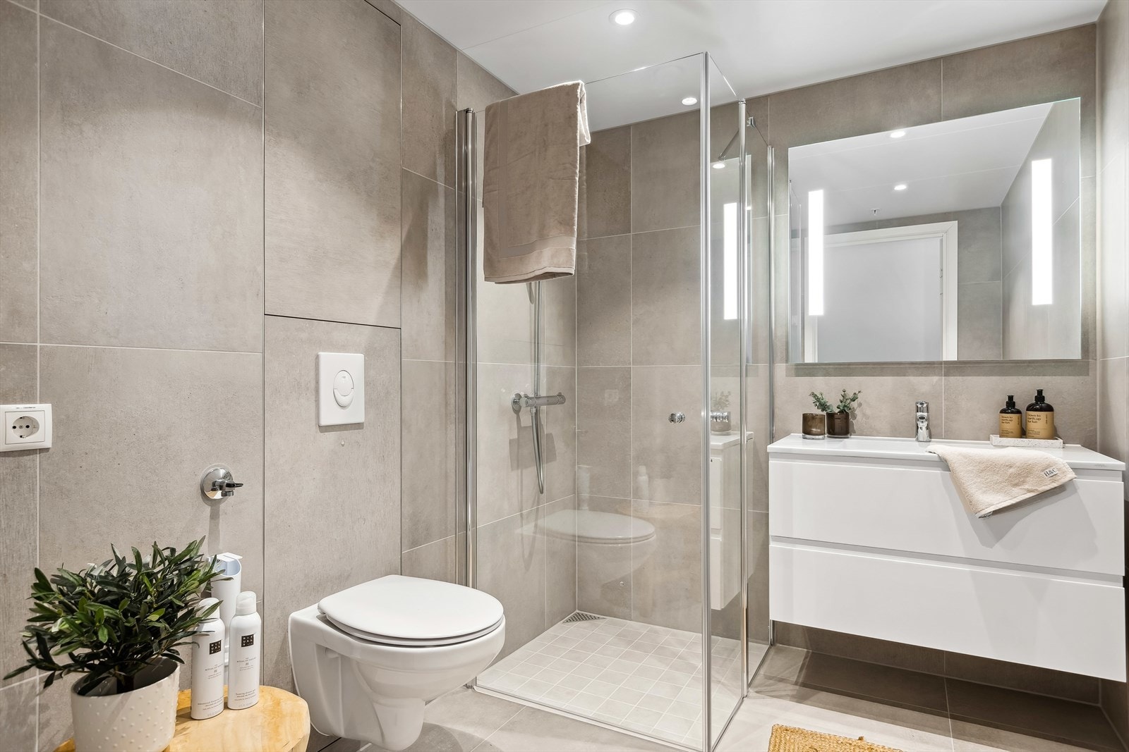 Badet har også opplegg til vaskemaskin. Galleribilde