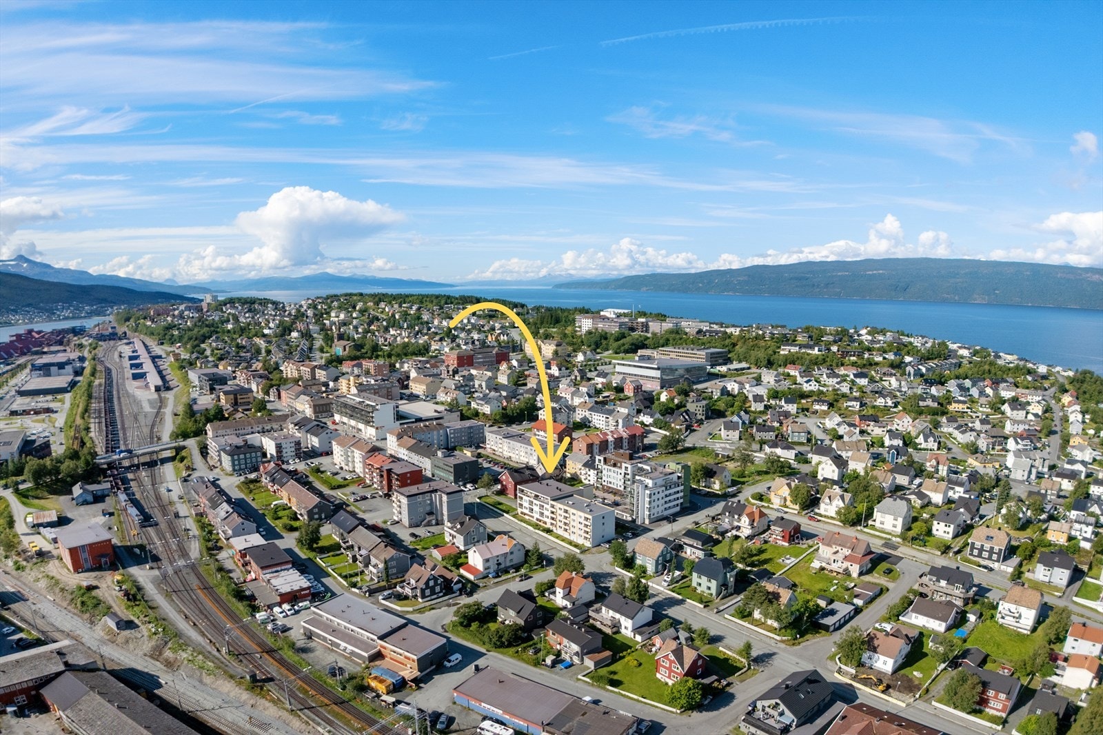 Leiligheten er plassert i et etablert og populært område nær bykjernen Galleribilde