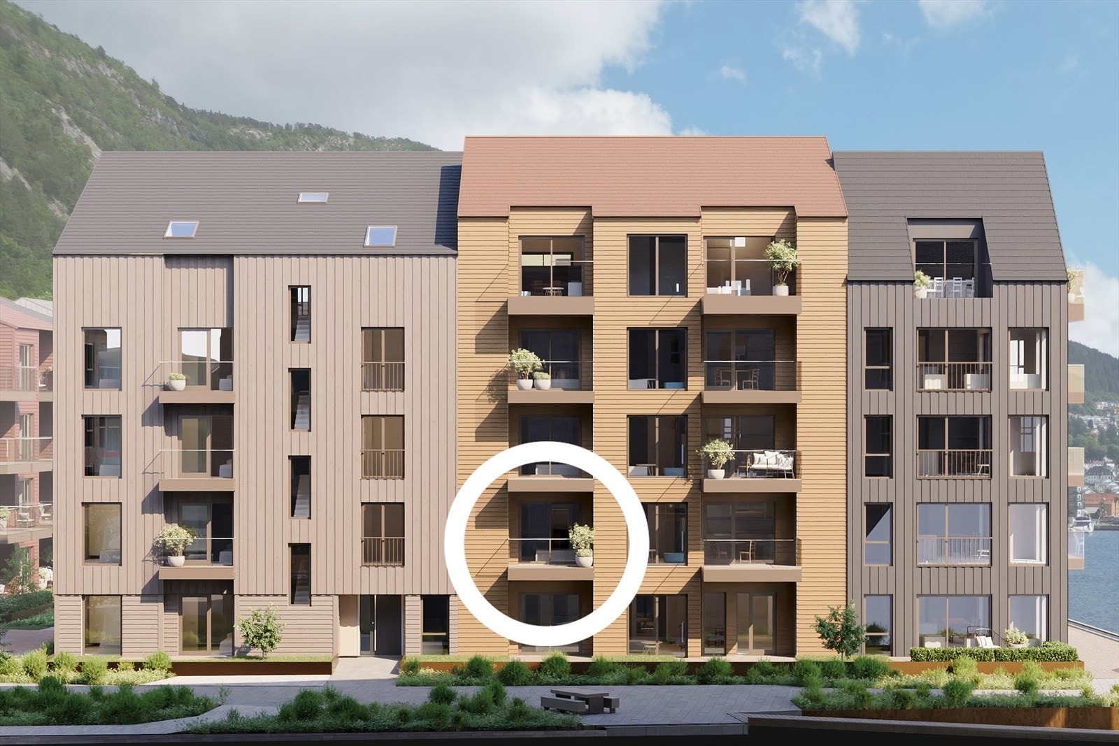 Leiligheten sett fra sørøst. Galleribilde