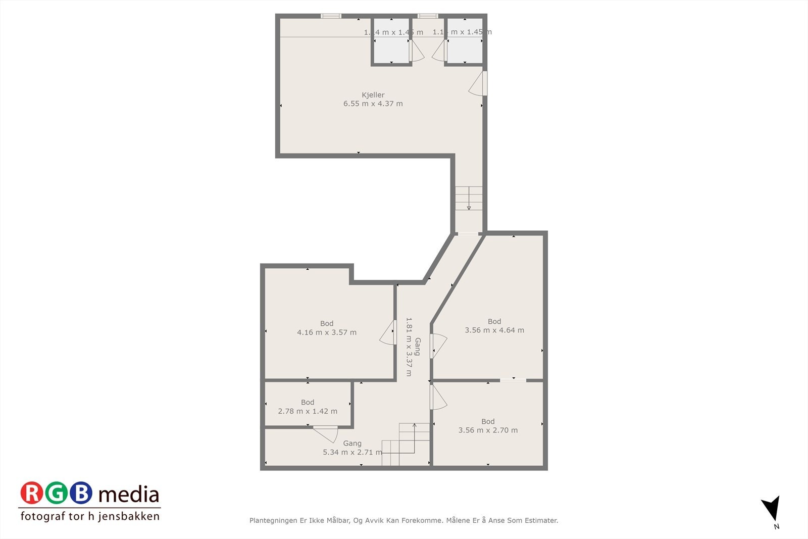 Plantegning kjeller våningshus Galleribilde