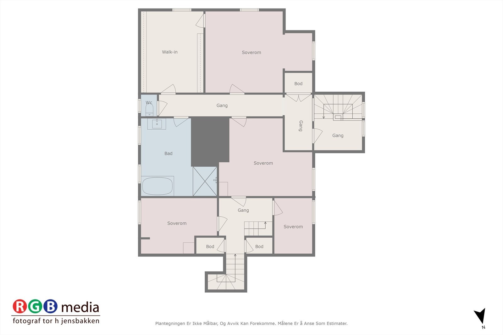 Plantegning 2 etasje våningshus Galleribilde