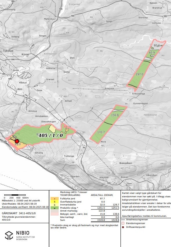 Gårdskart Mellom Freng Galleribilde