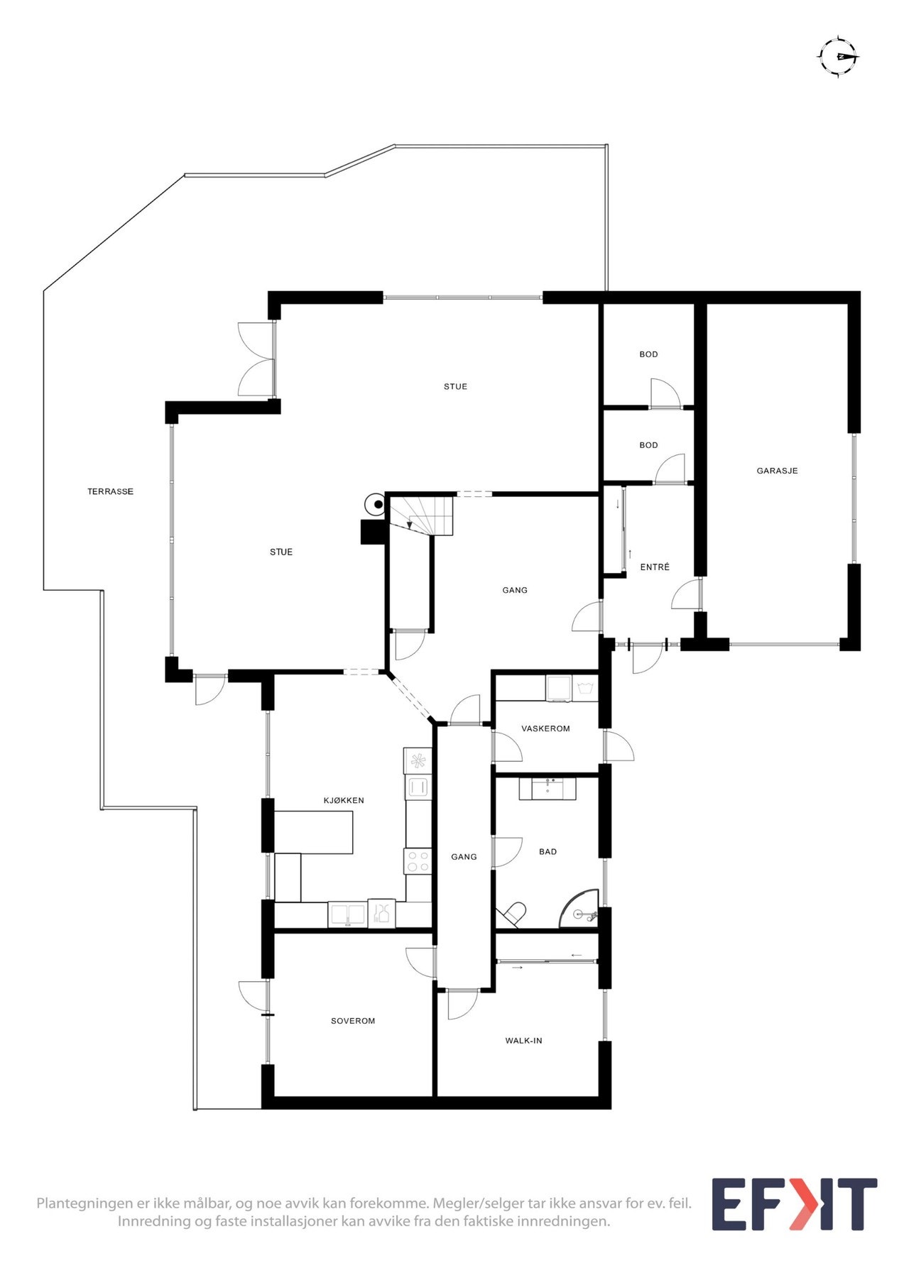Plantegning hovedetasje Galleribilde