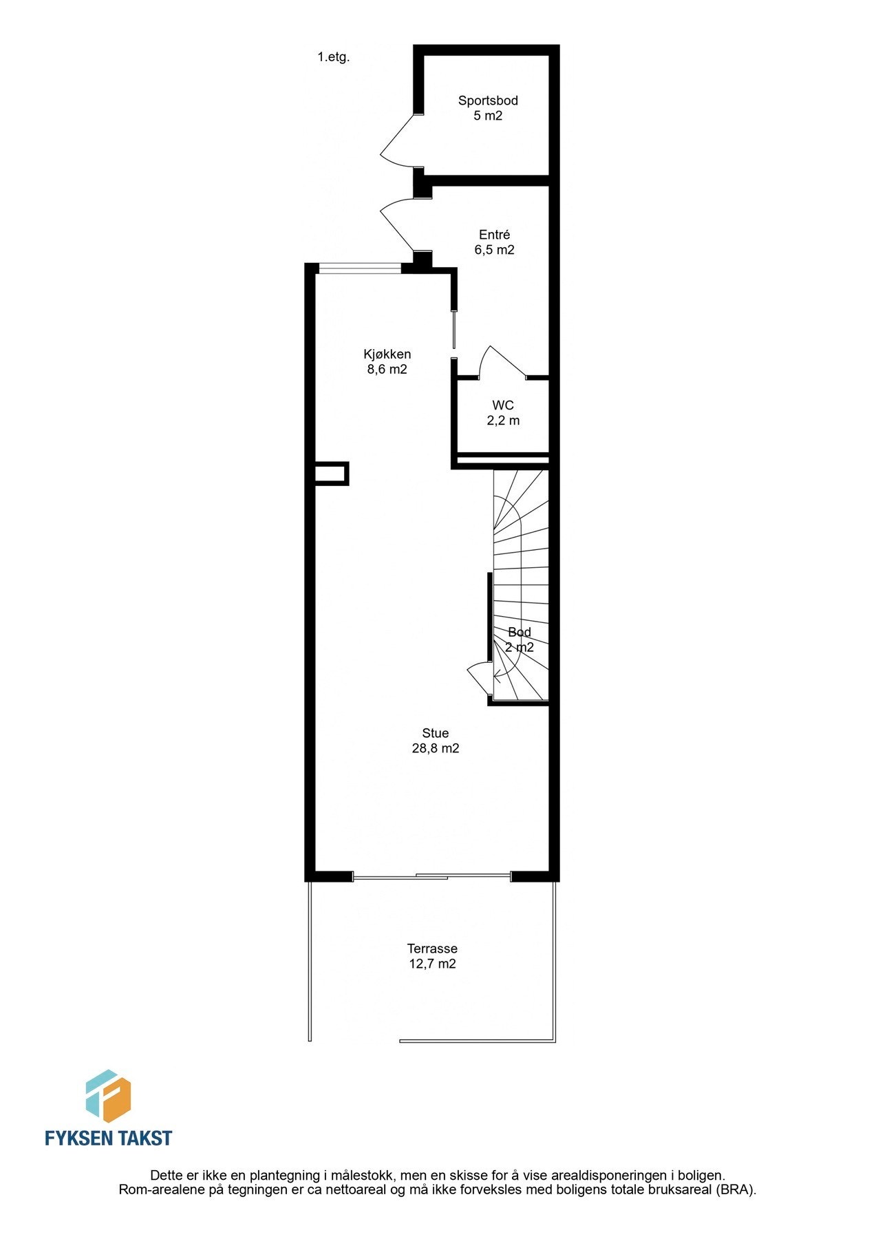 Planskisse 1. etasje Galleribilde