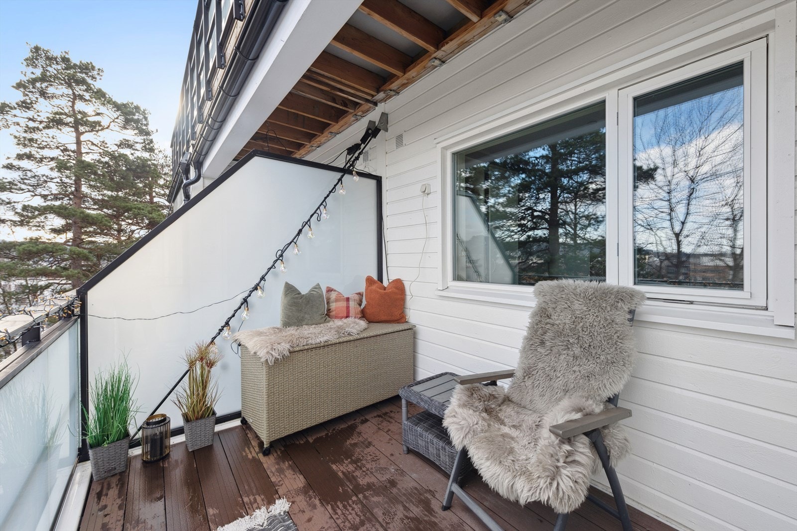 Balkong vil kunne fungere som en forlengelse av stuen på varme sommerdager. Galleribilde