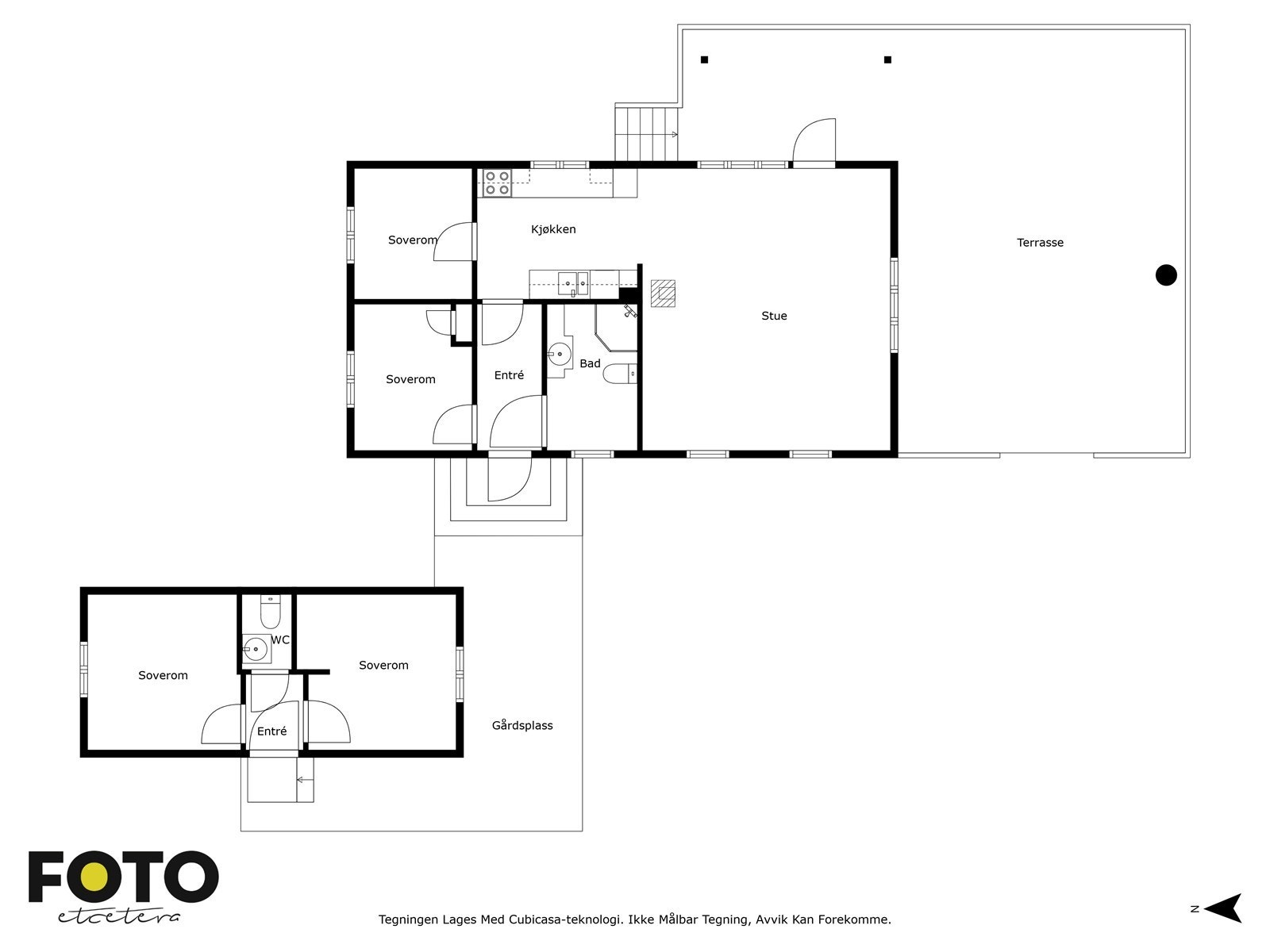 Illustrert planskisse Vikenveien 443 Galleribilde