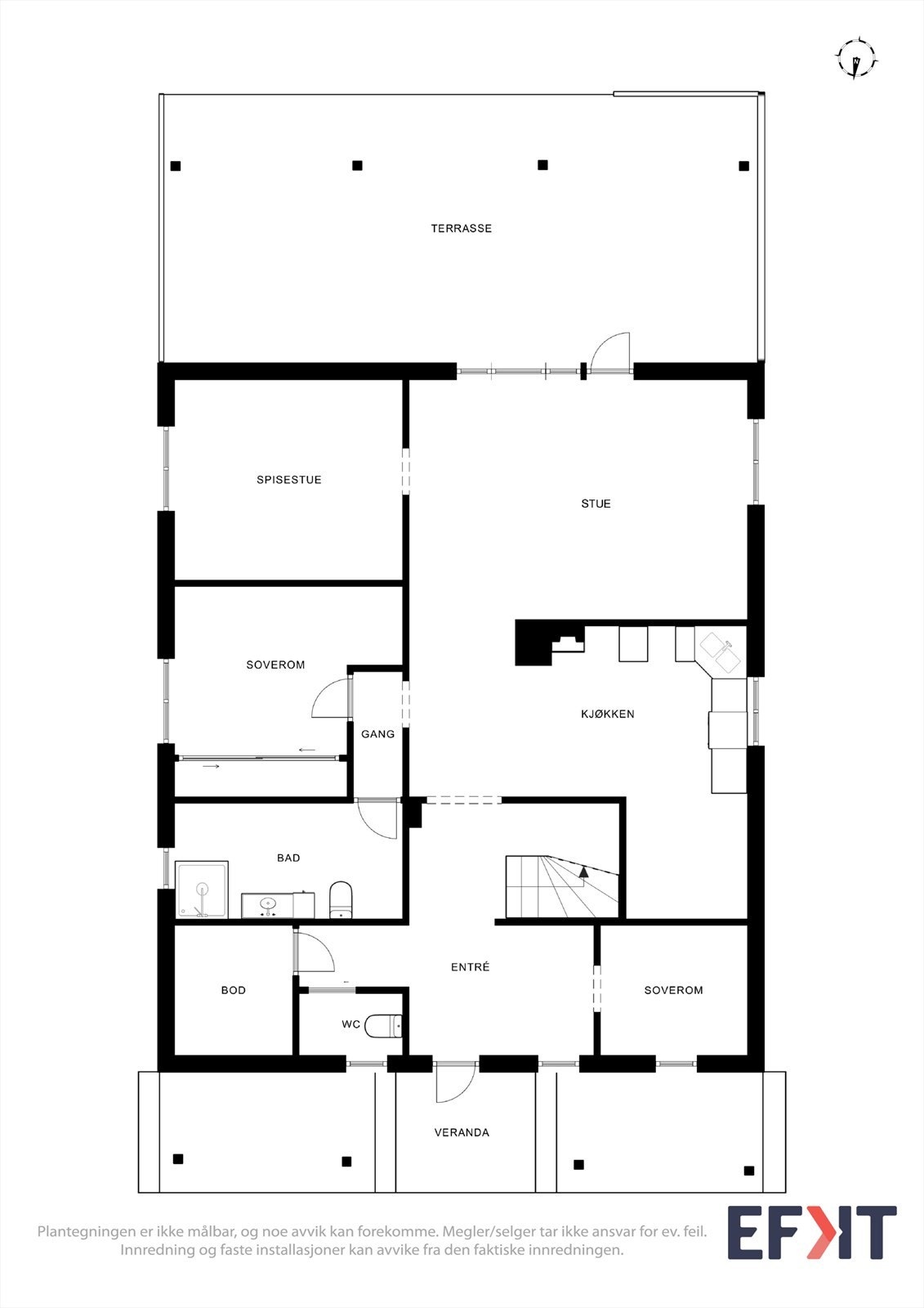 Plantegning 1. etasje Galleribilde