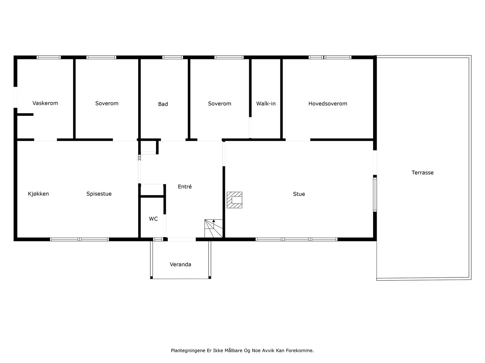 Luftig og innholdsrik første etasje. Galleribilde