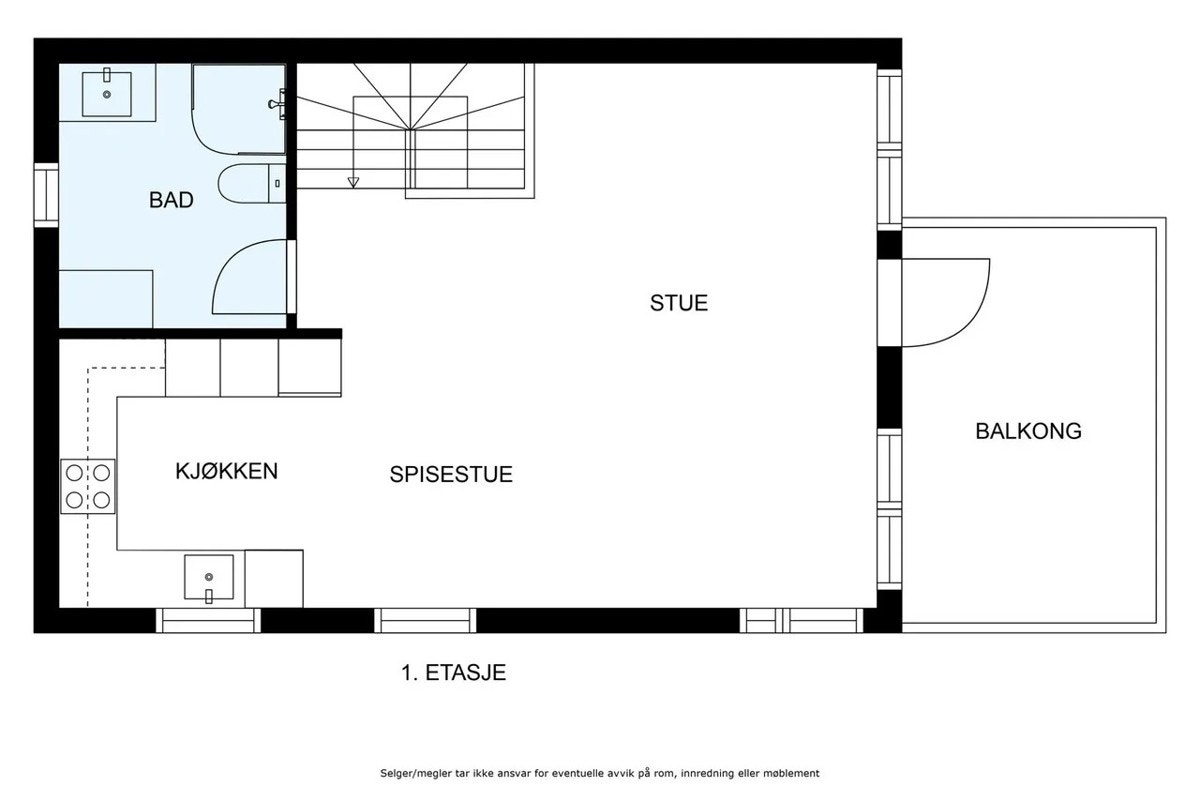 Plantegning 1. etasje. Galleribilde