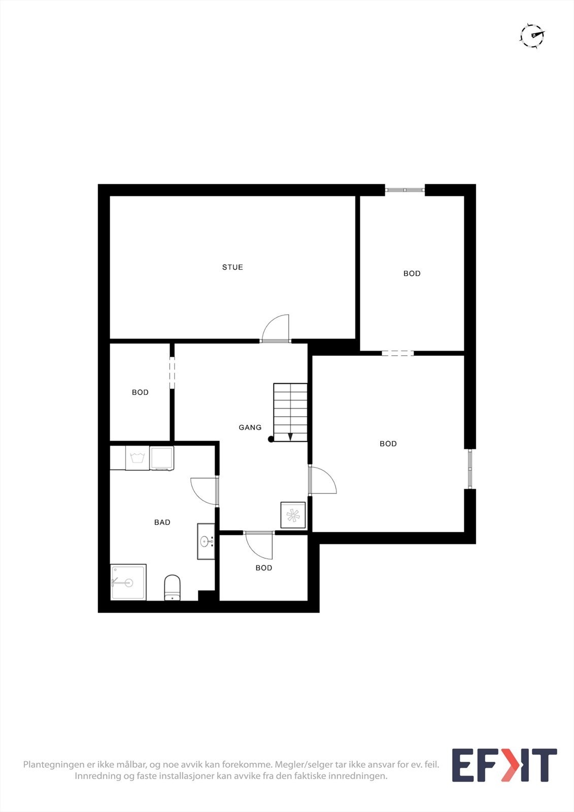 Plantegning kjeller. Galleribilde