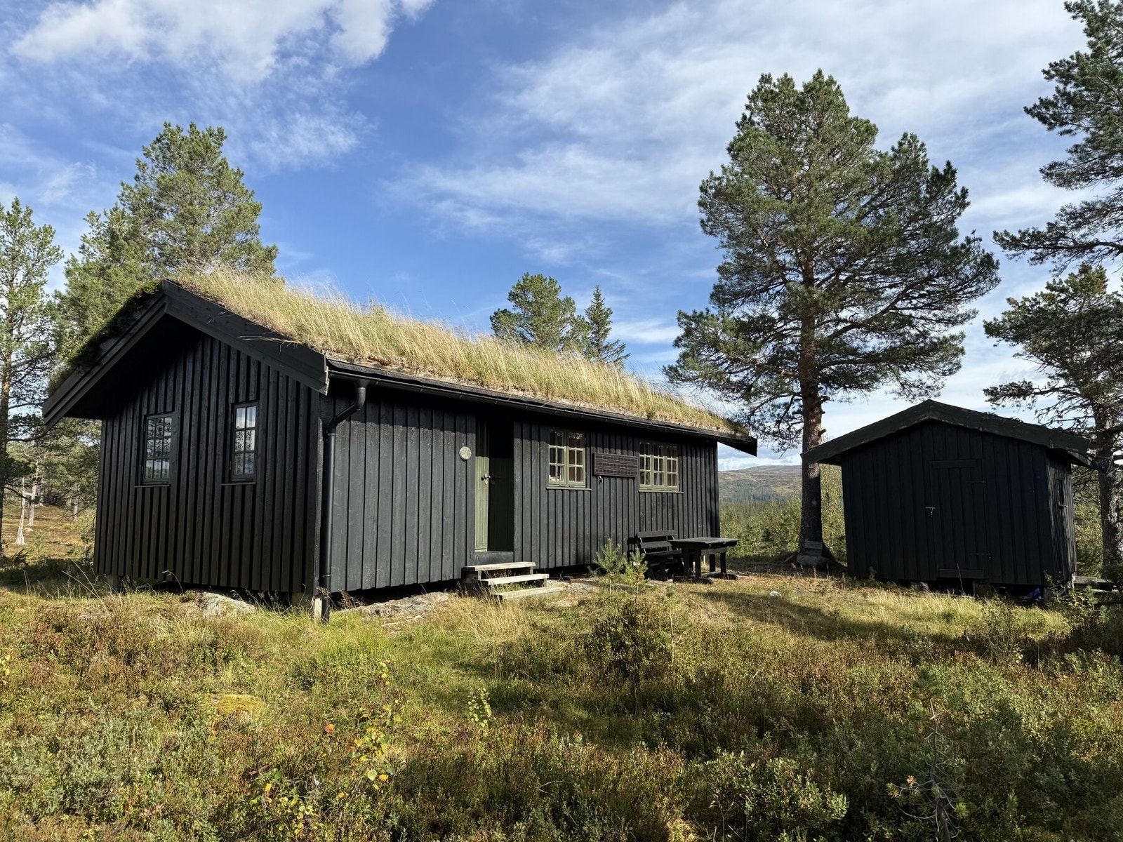 Hytte beliggende ved Reinssjøen i Øvre Forra naturreservat Galleribilde