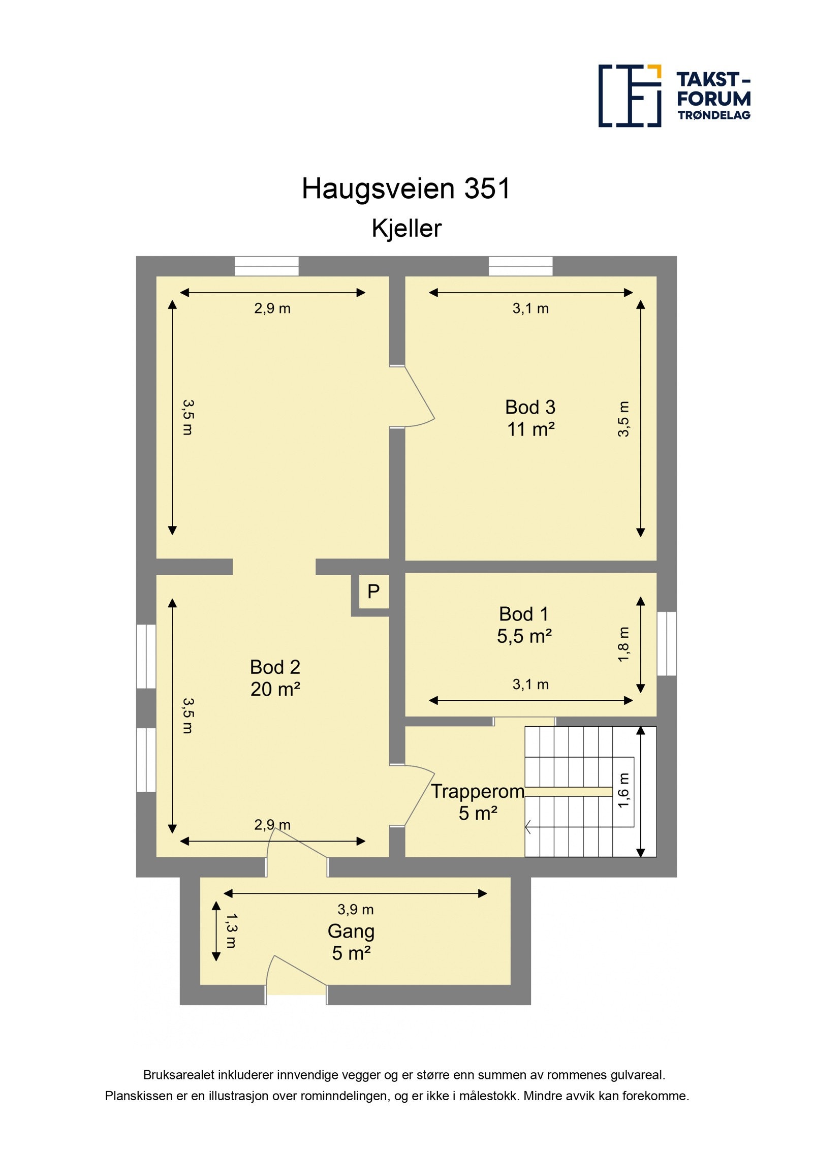 Planskisse kjeller Kårbolig Galleribilde