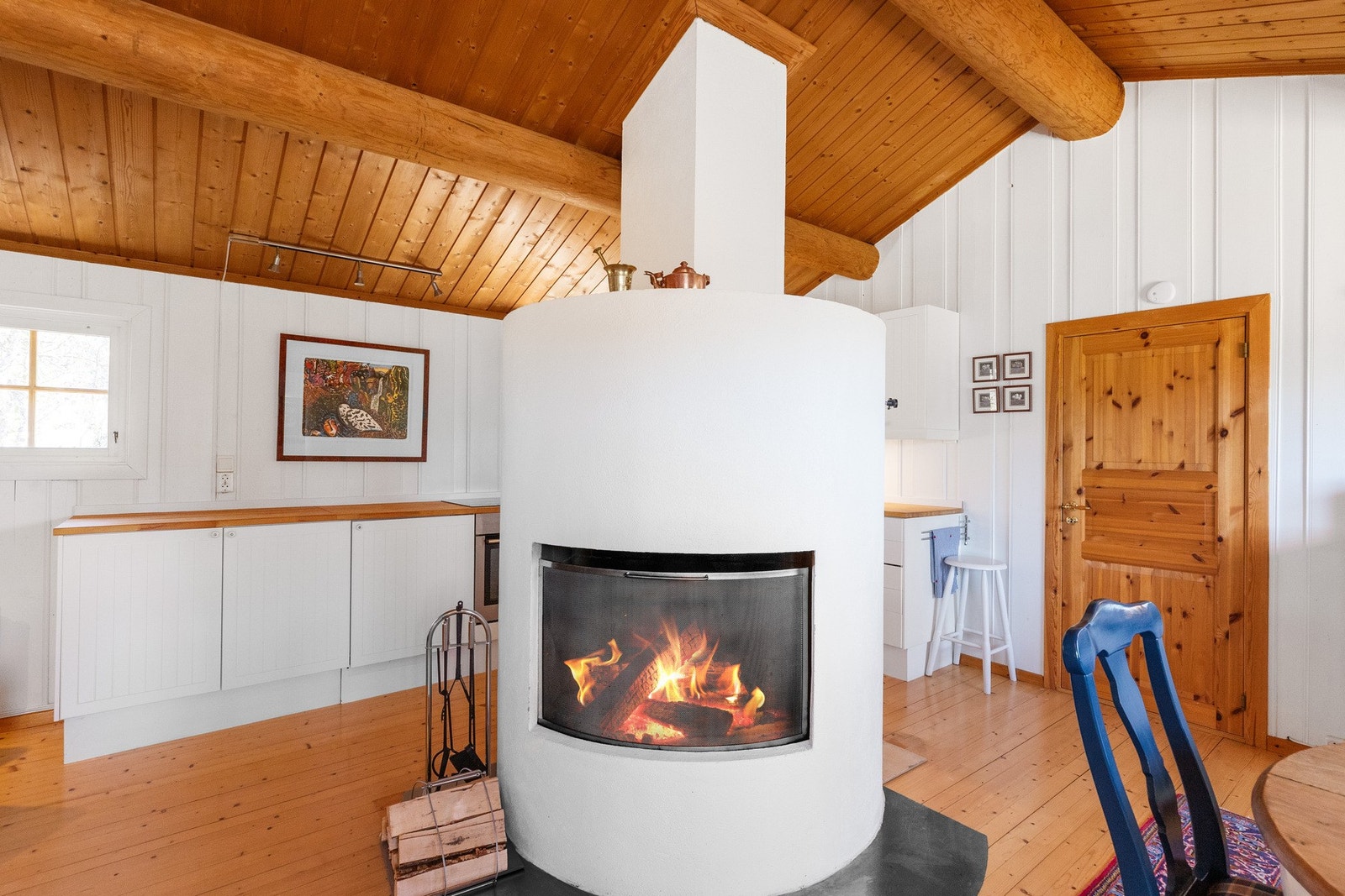 Peisen kan nytes på de kalde dagene Galleribilde