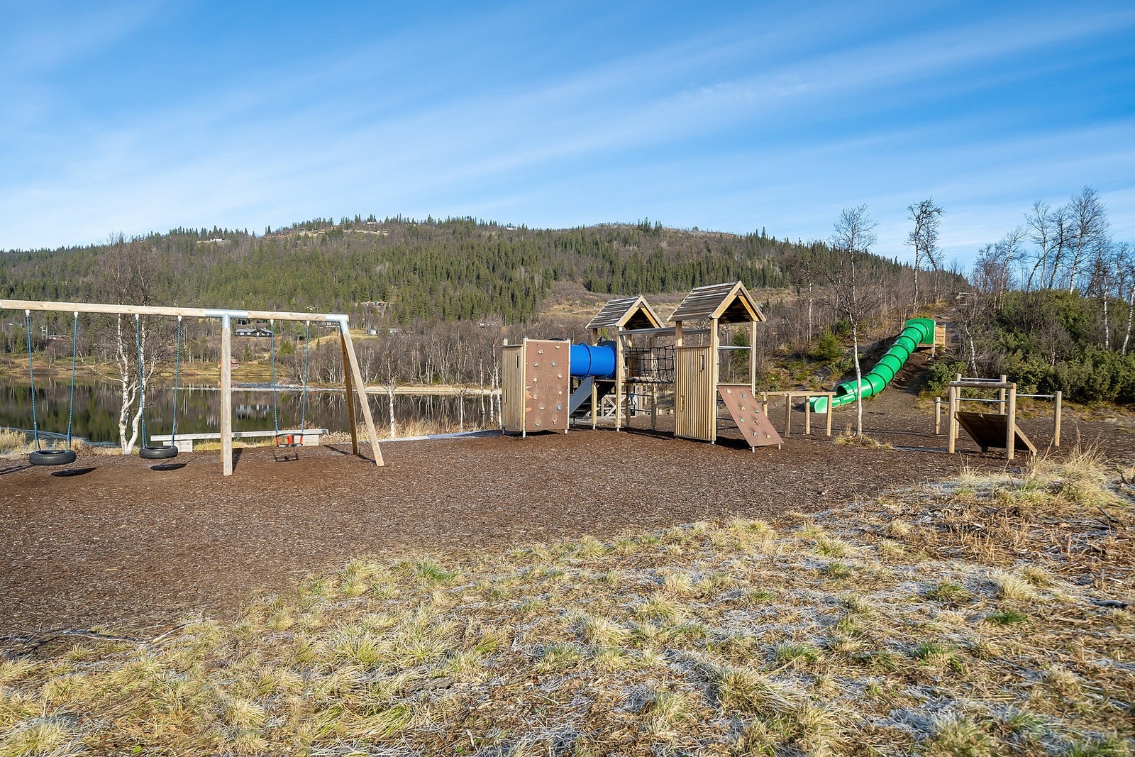 Lekeplassen på Vaset er fint opparbeidet Galleribilde