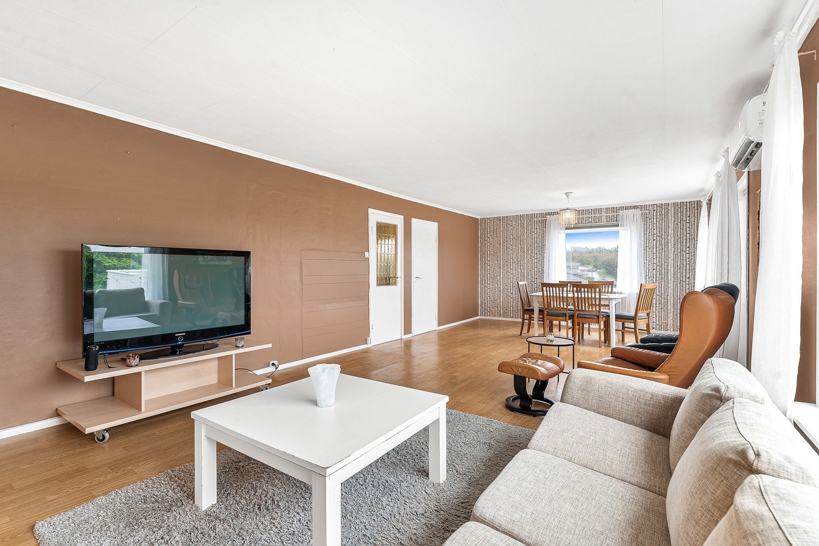 Her er det montert en varmepumpe. Galleribilde