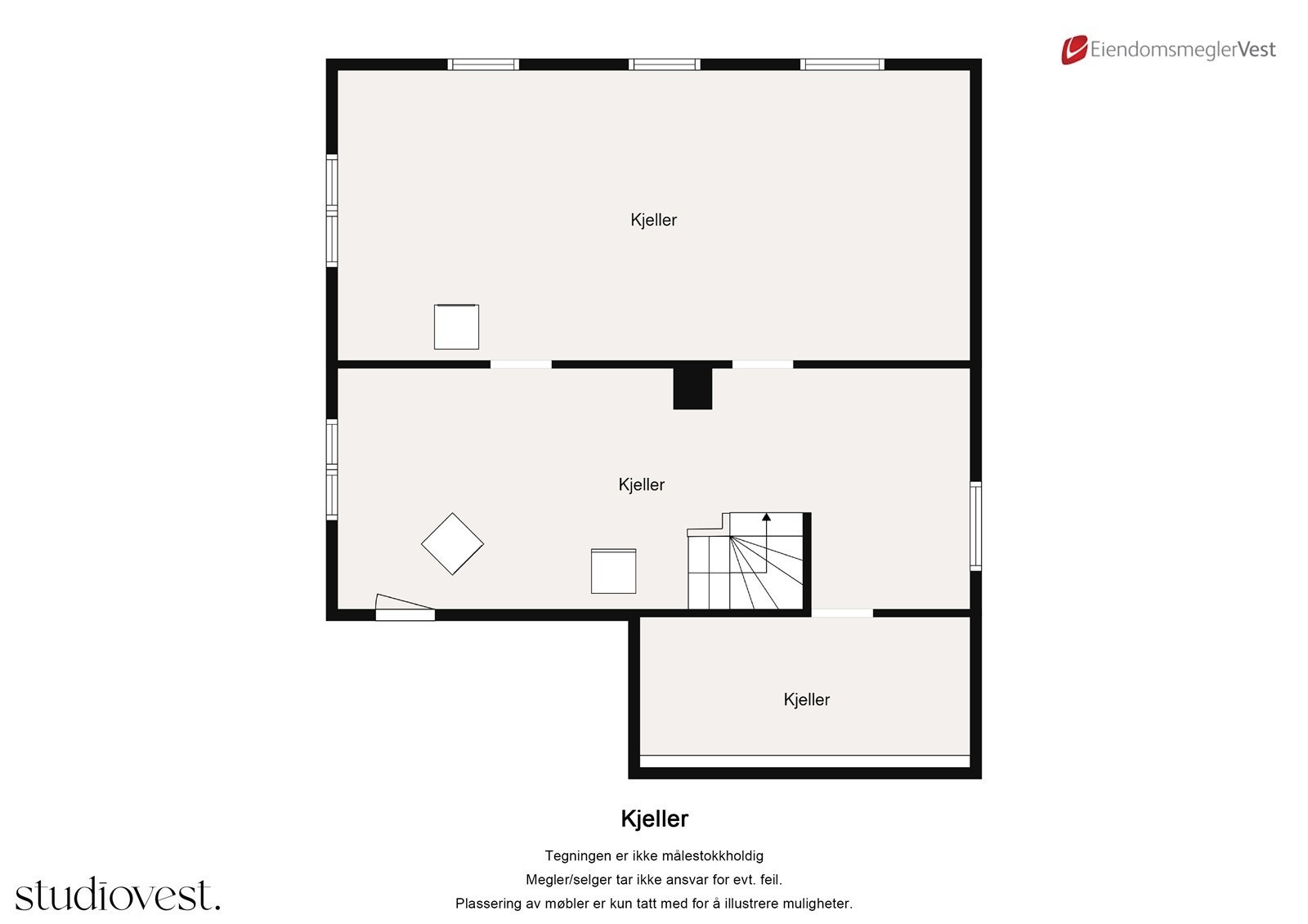 Plantegning kjeller. Galleribilde