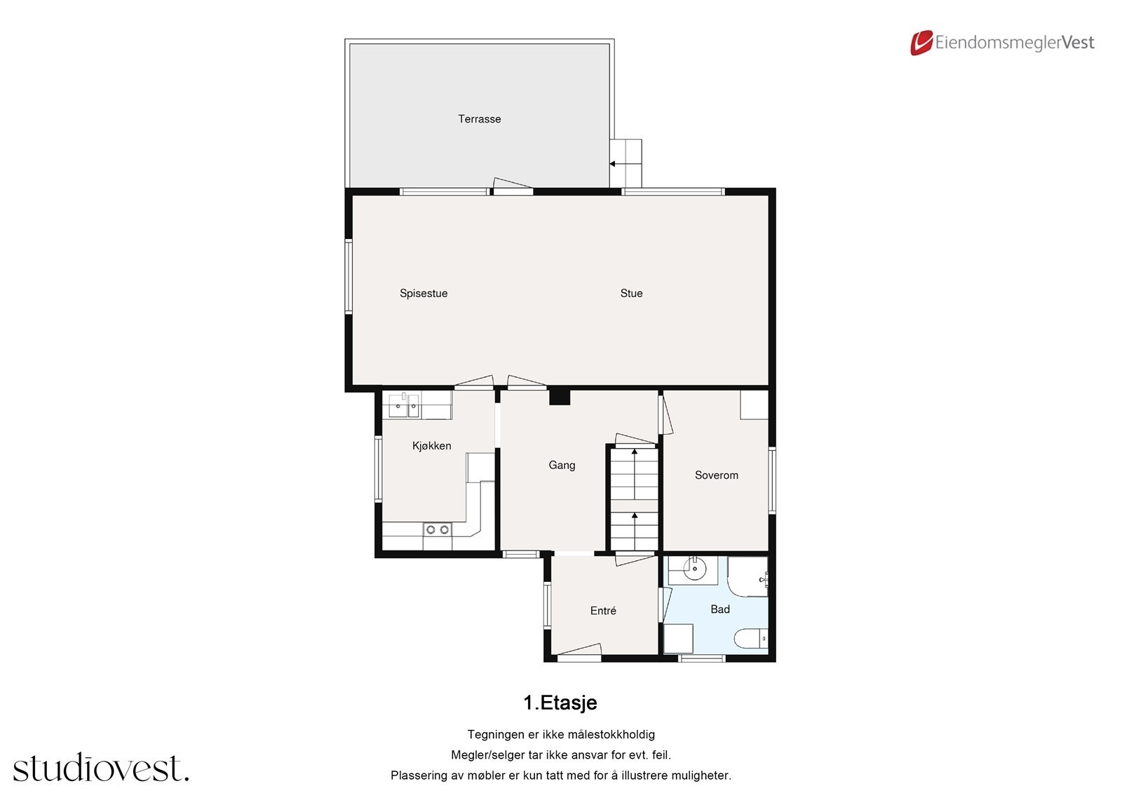 Plantegning 1. etasje. Galleribilde