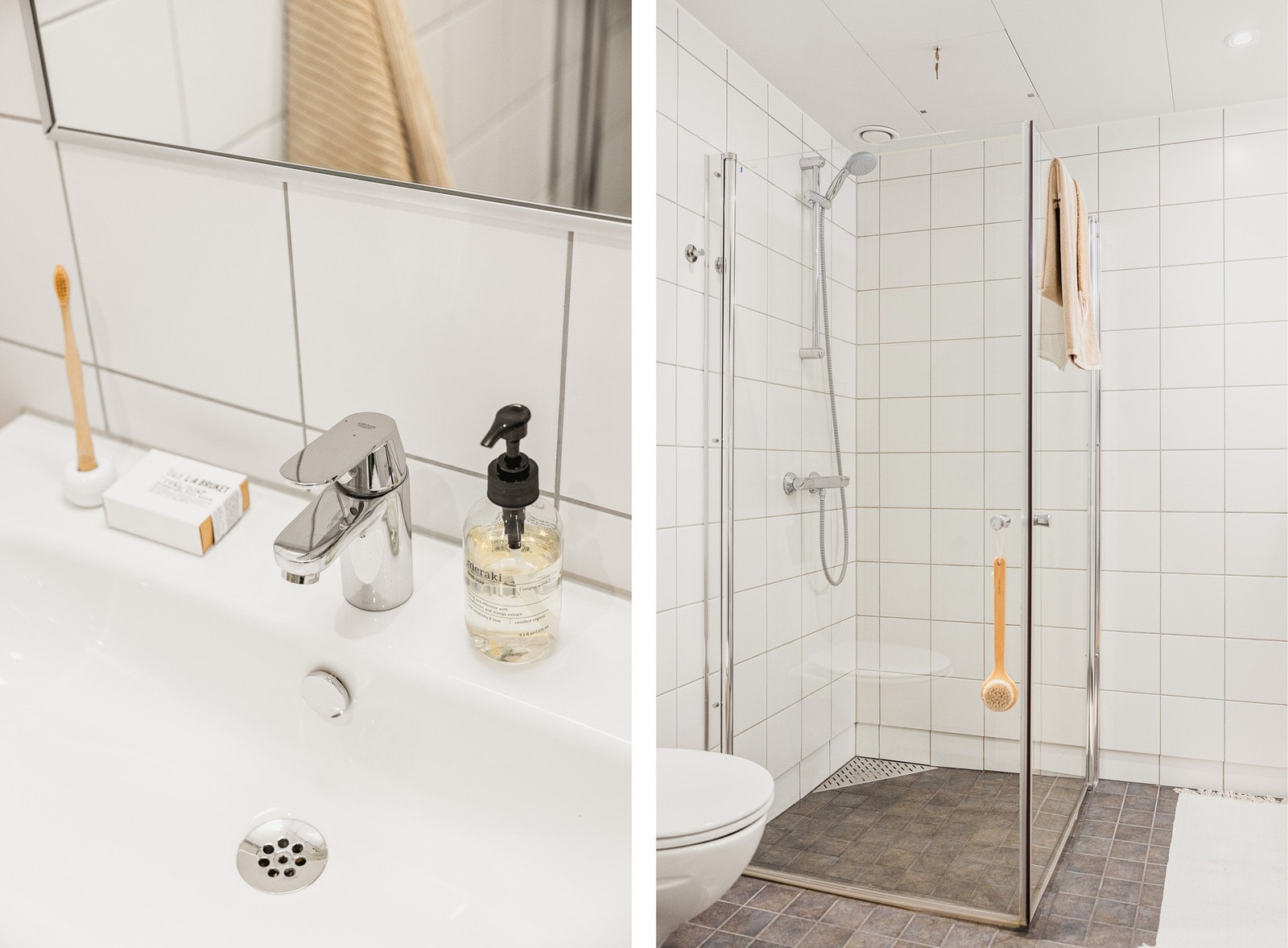 Gulvvarme og downlights i taket. Galleribilde