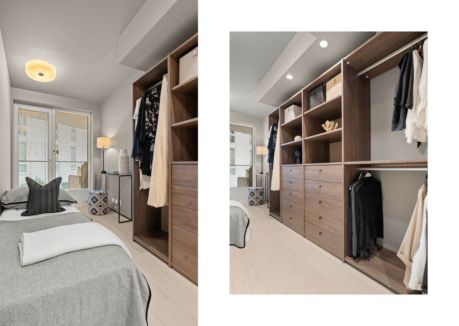 Her er det plass for seng og garderobe, samt eksempelvis en arbeidstasjon. Galleribilde