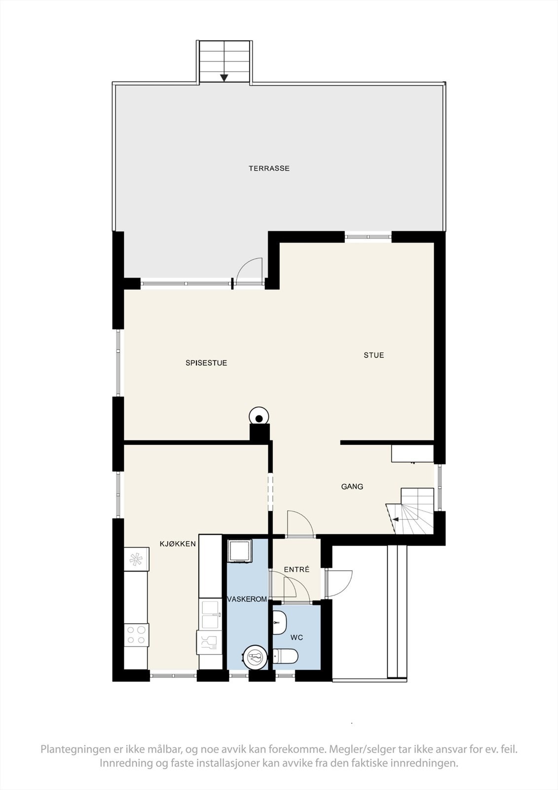 Plantegning 1. etasje Galleribilde