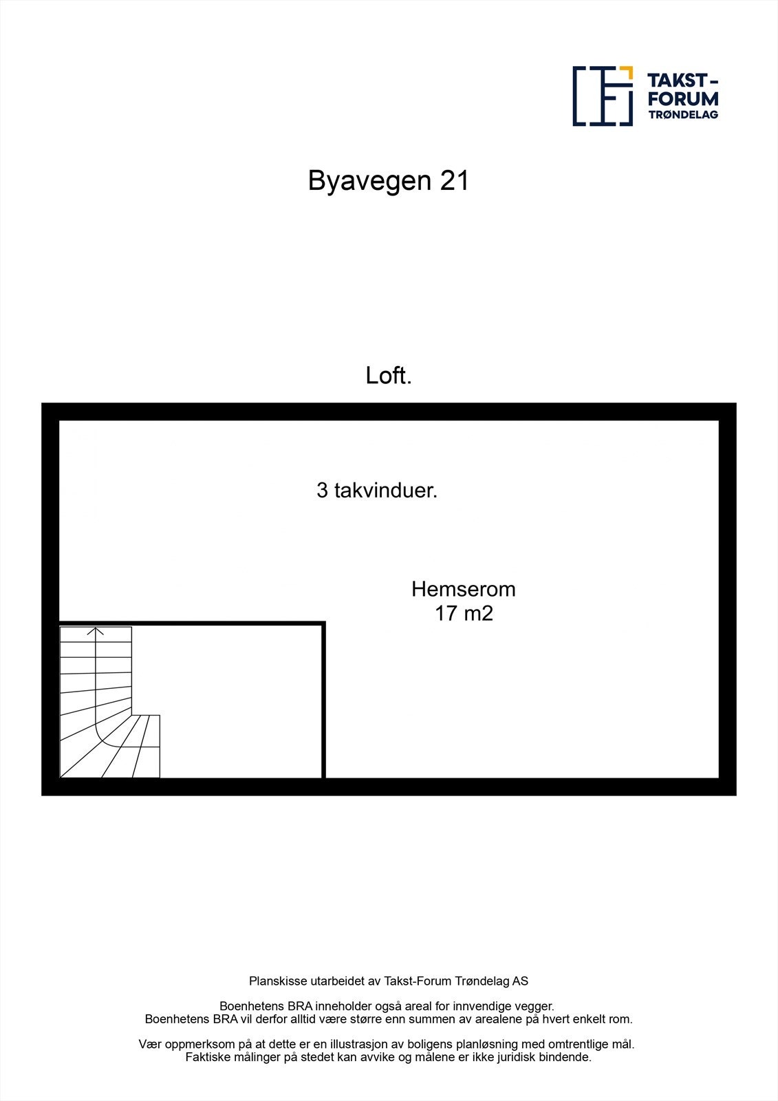 Plantegning loft Galleribilde