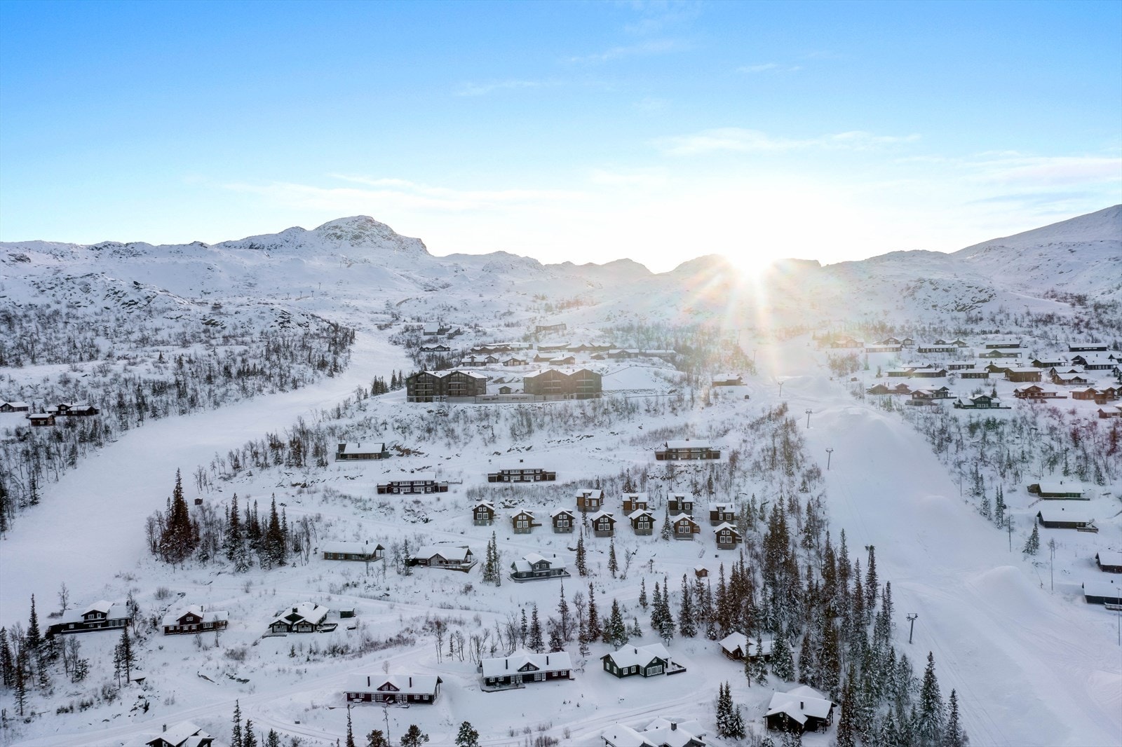 Nærområdet på vinterstid Galleribilde