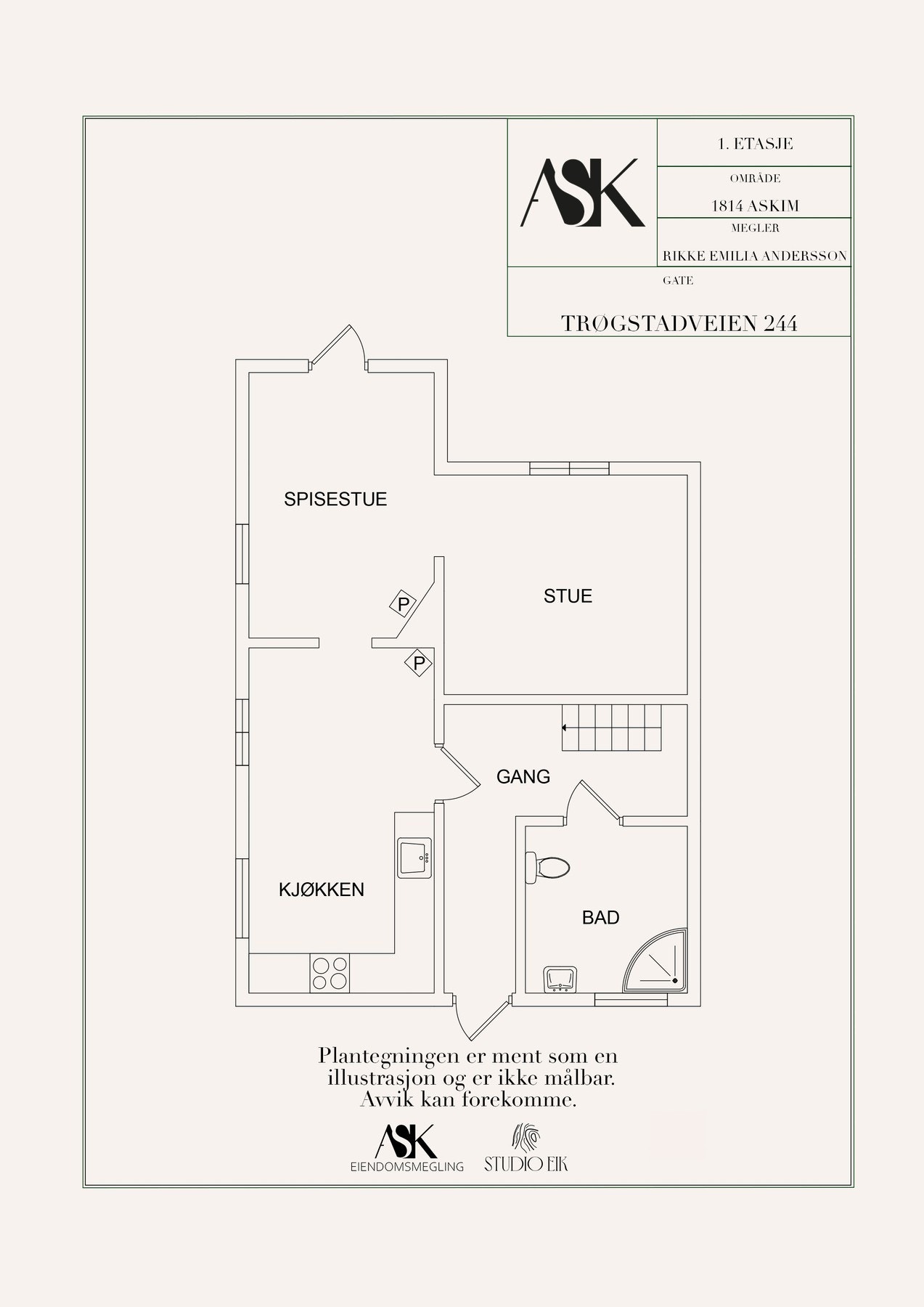 Plantegning 1 etasje Galleribilde
