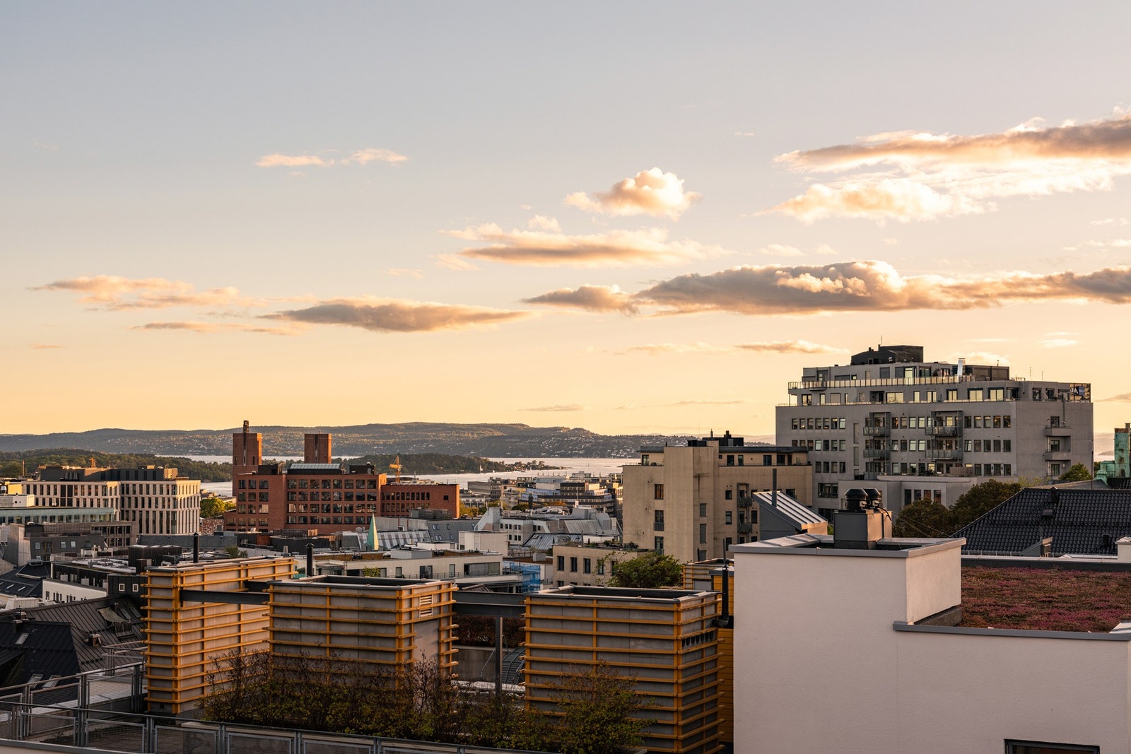 Vakker utsikt fra takterrassen. Galleribilde