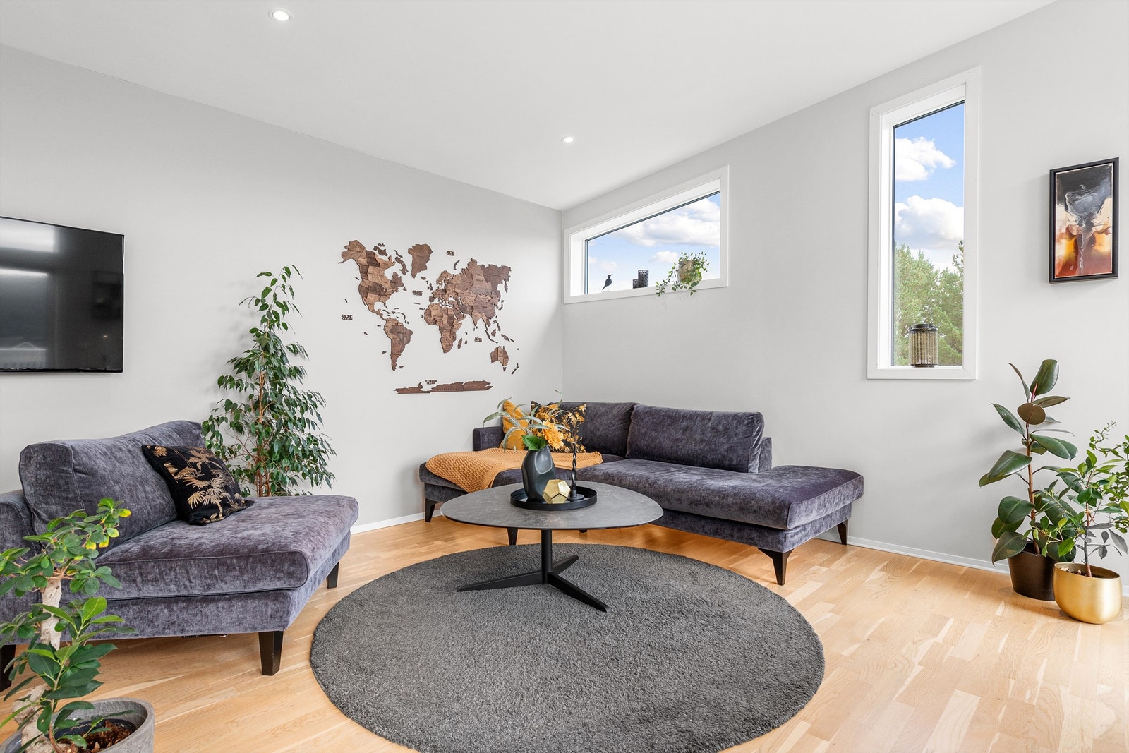 Koselig sofakrok på stuen Galleribilde