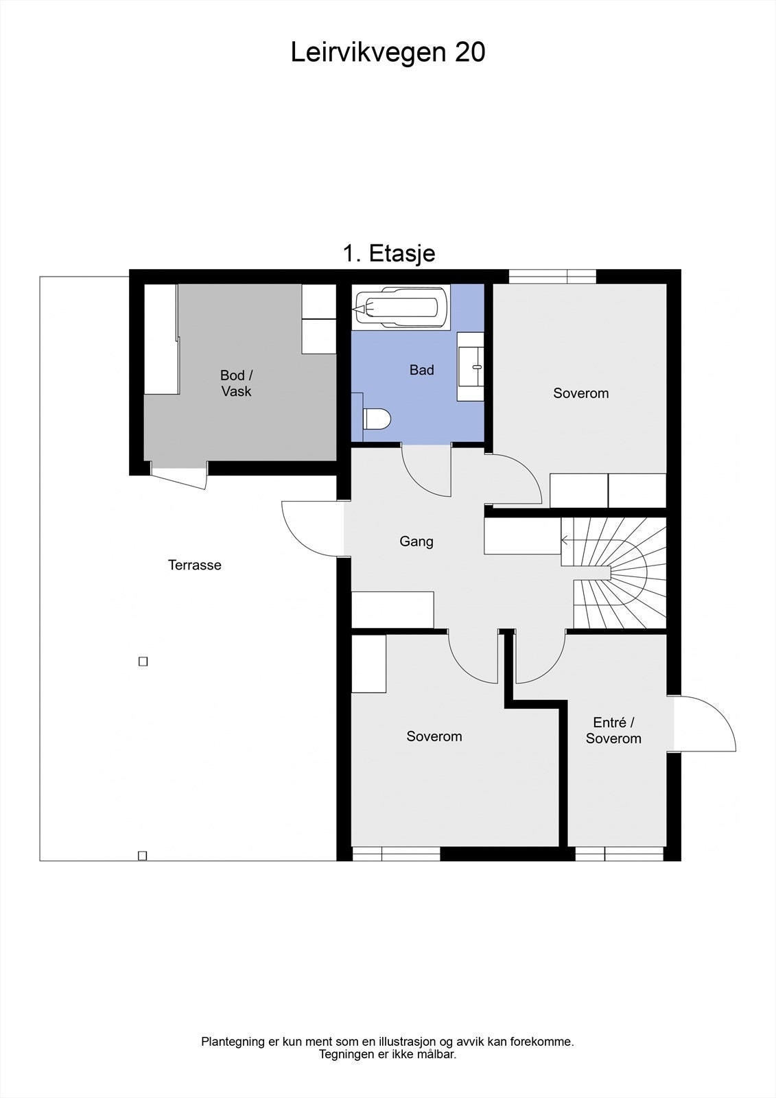 2 D plantegning 1. etasje Galleribilde