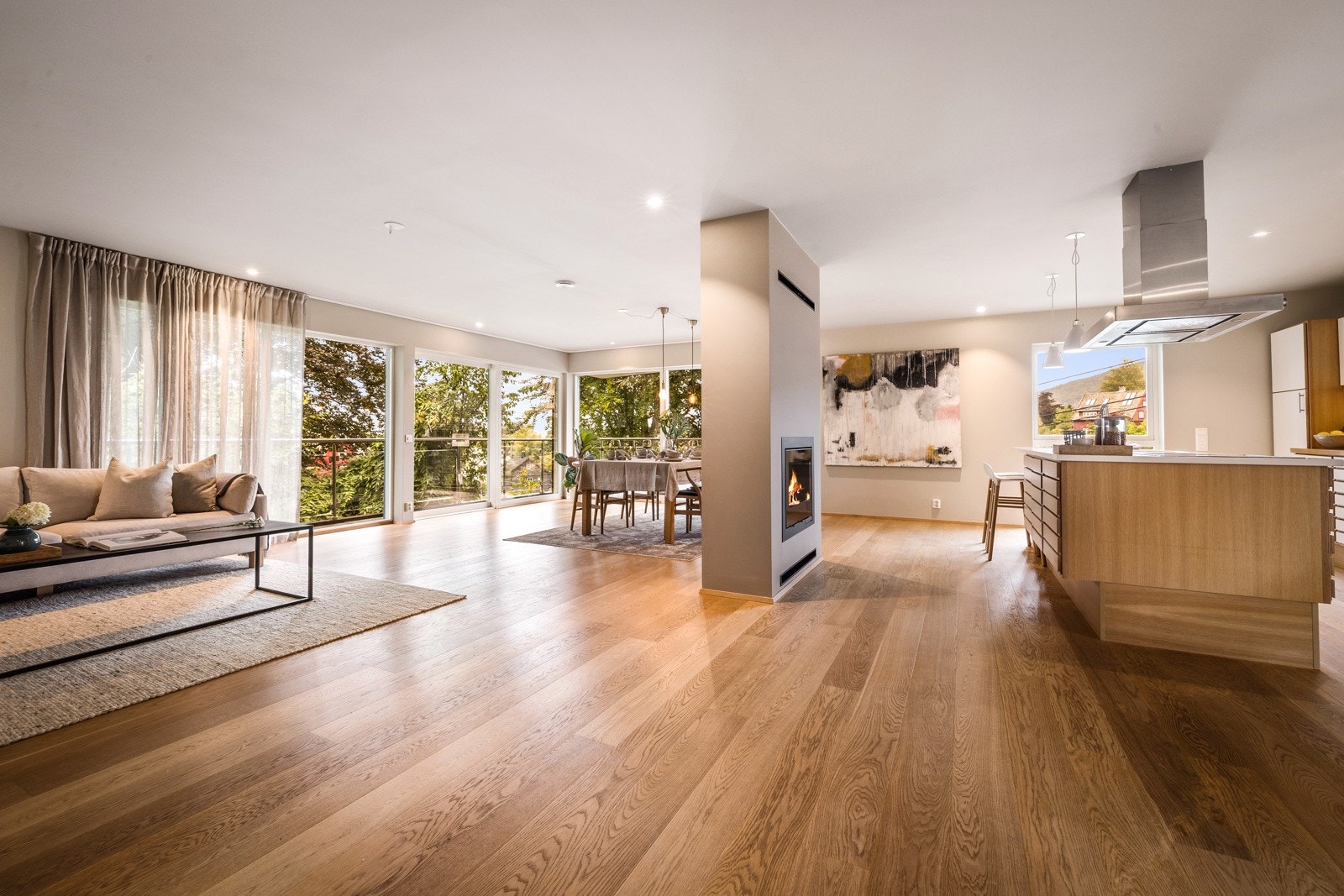 - Flott enstavs parkett på gulv - Galleribilde