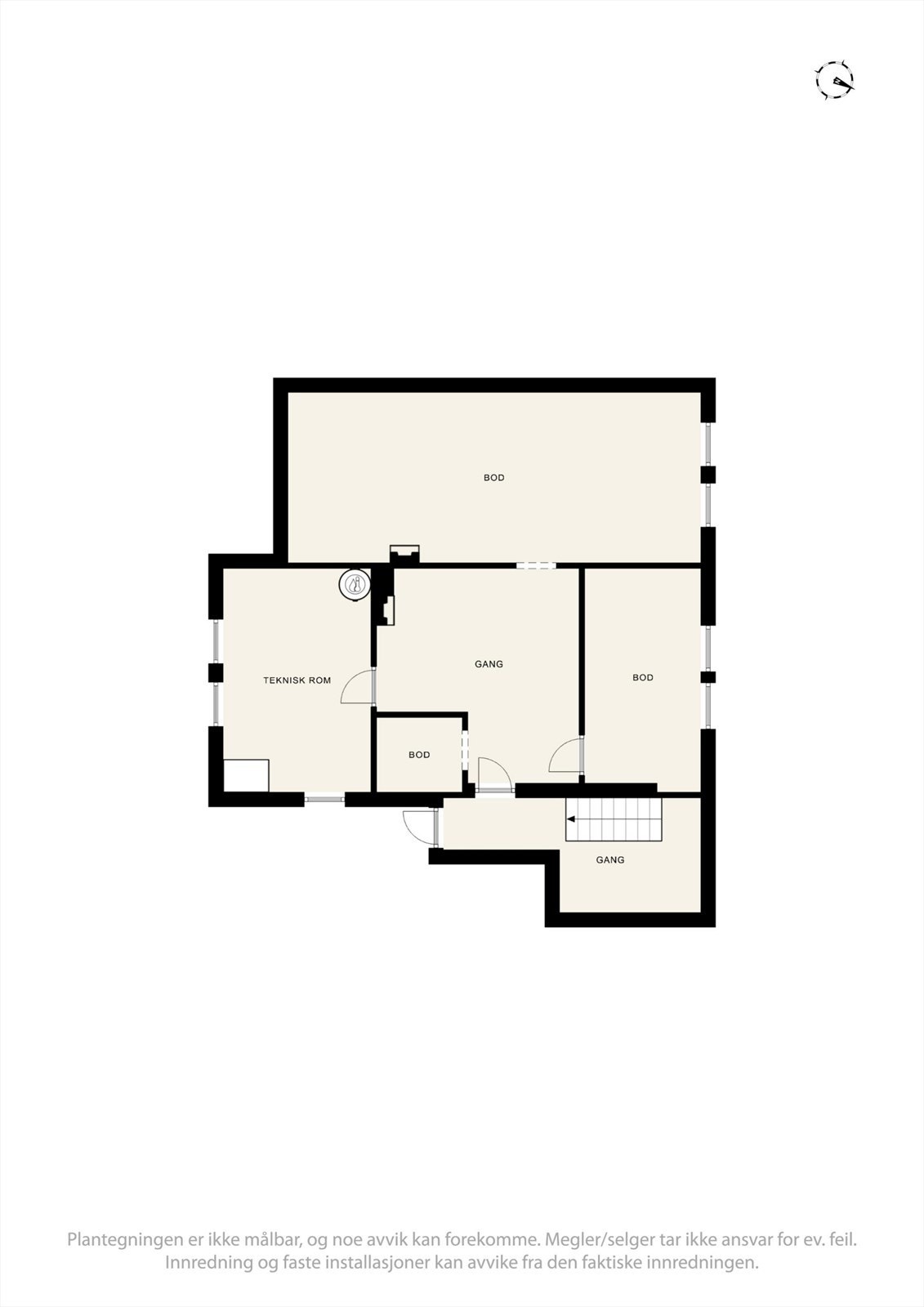 Plantegning kjeller. Galleribilde