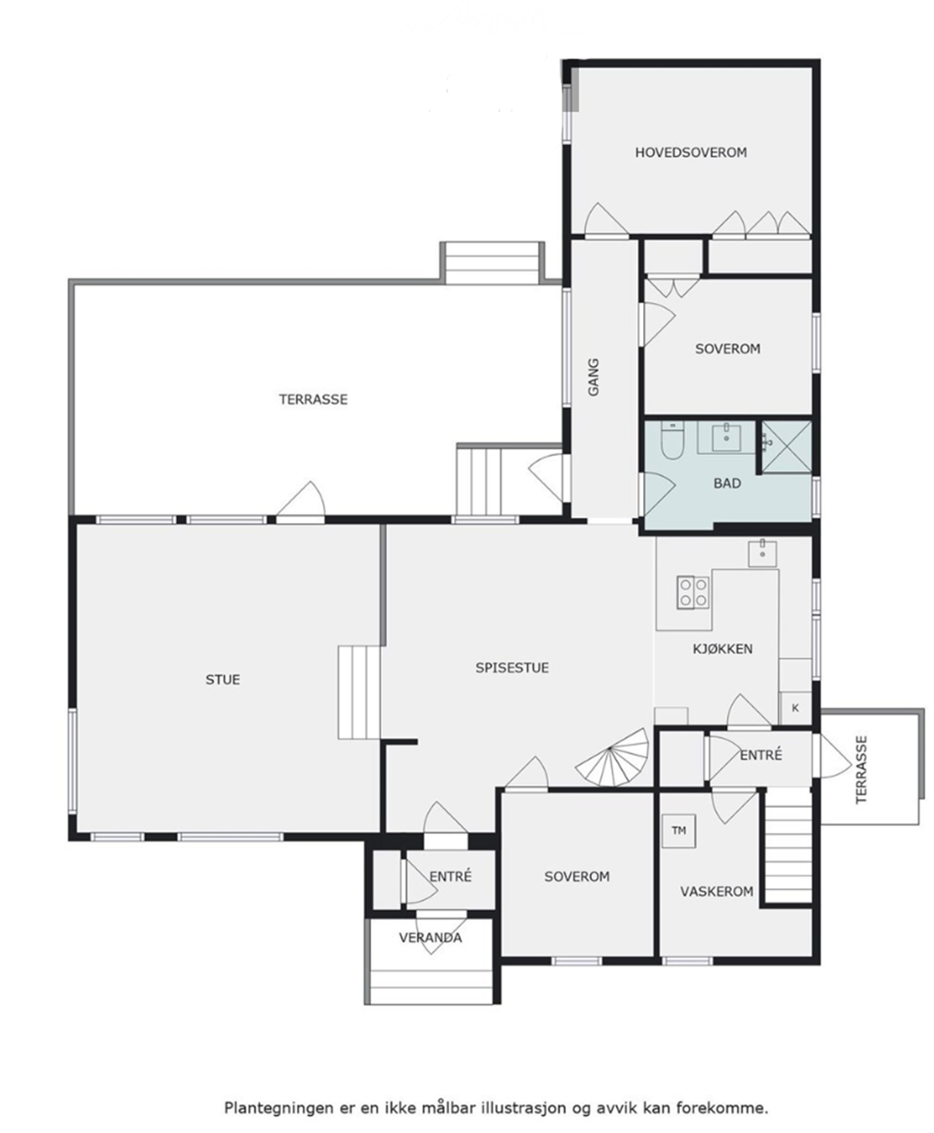 Plantegning hovedetasje Galleribilde