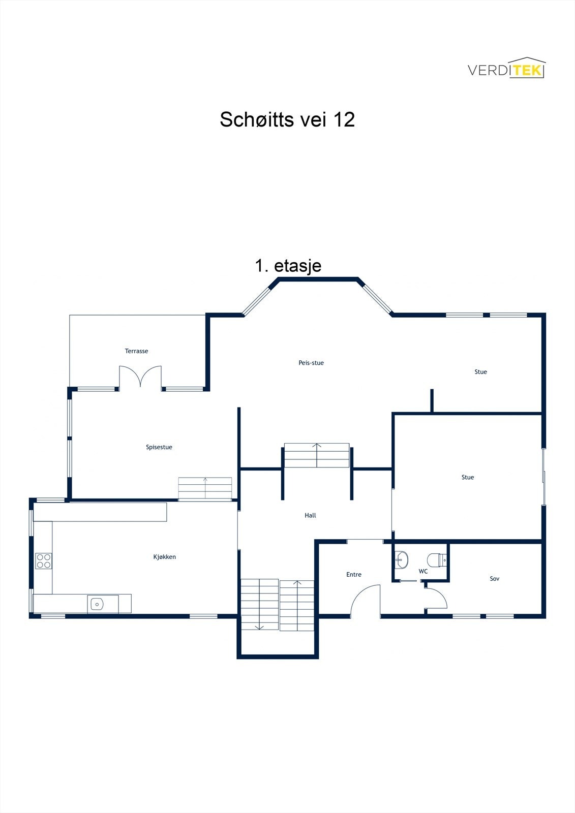 Plantegning 1.etg. Galleribilde