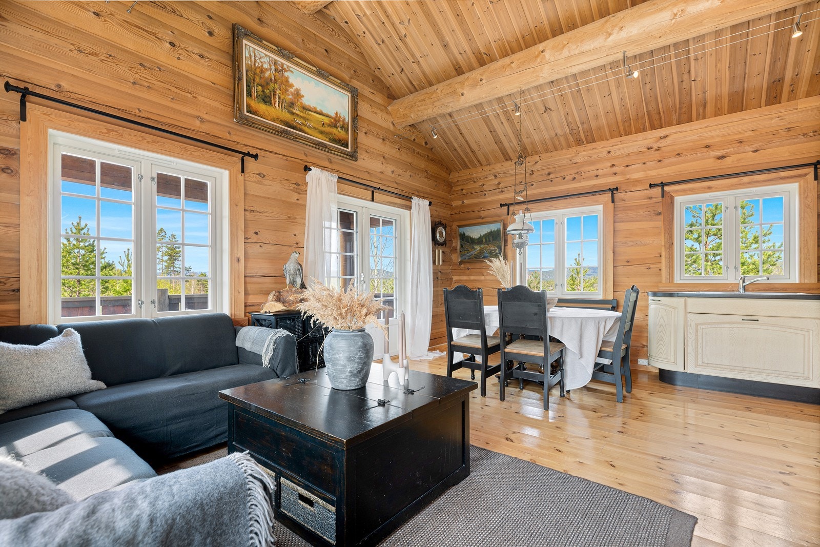 De store vindusflatene slipper inn rikelig med naturlig lys og gir en god atmosfære. Galleribilde