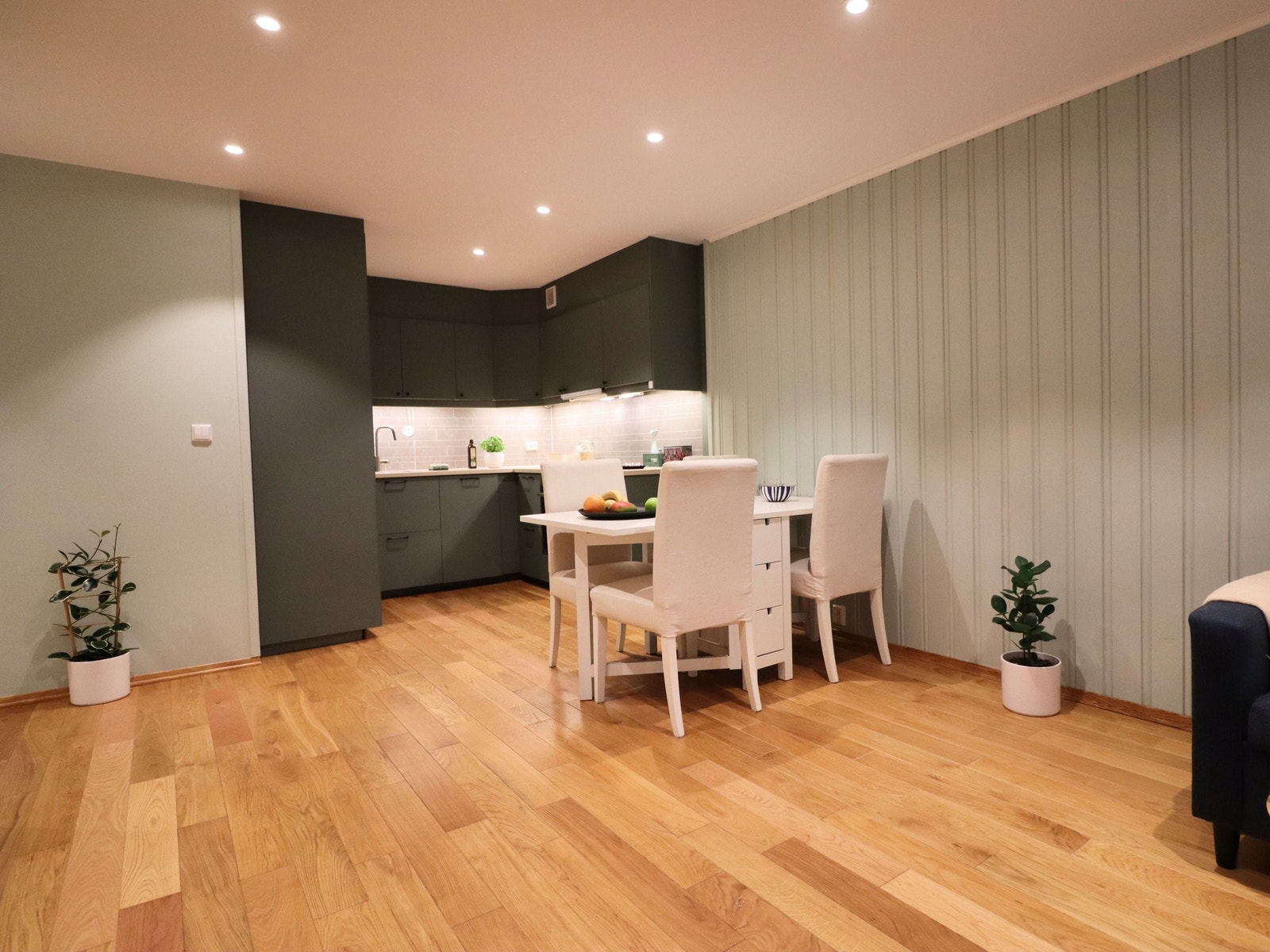 Åpen løsning mot kjøkkenet, samtidig som du kan gjemme oppvasken mens du ser på TV... Galleribilde