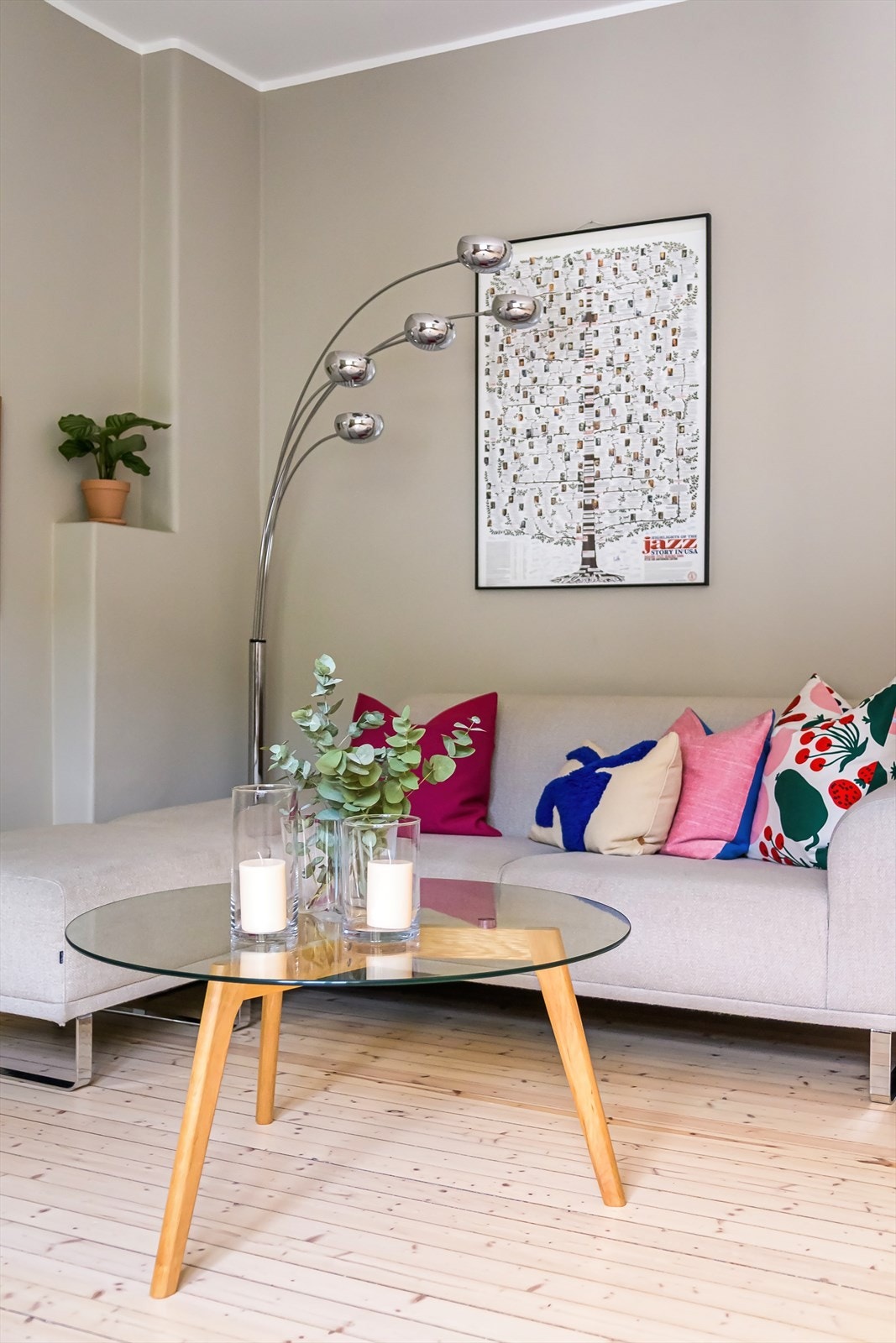 I dette hjørnet er det mulighet til å sette inn peis i stuen for de som ønsker det. Galleribilde