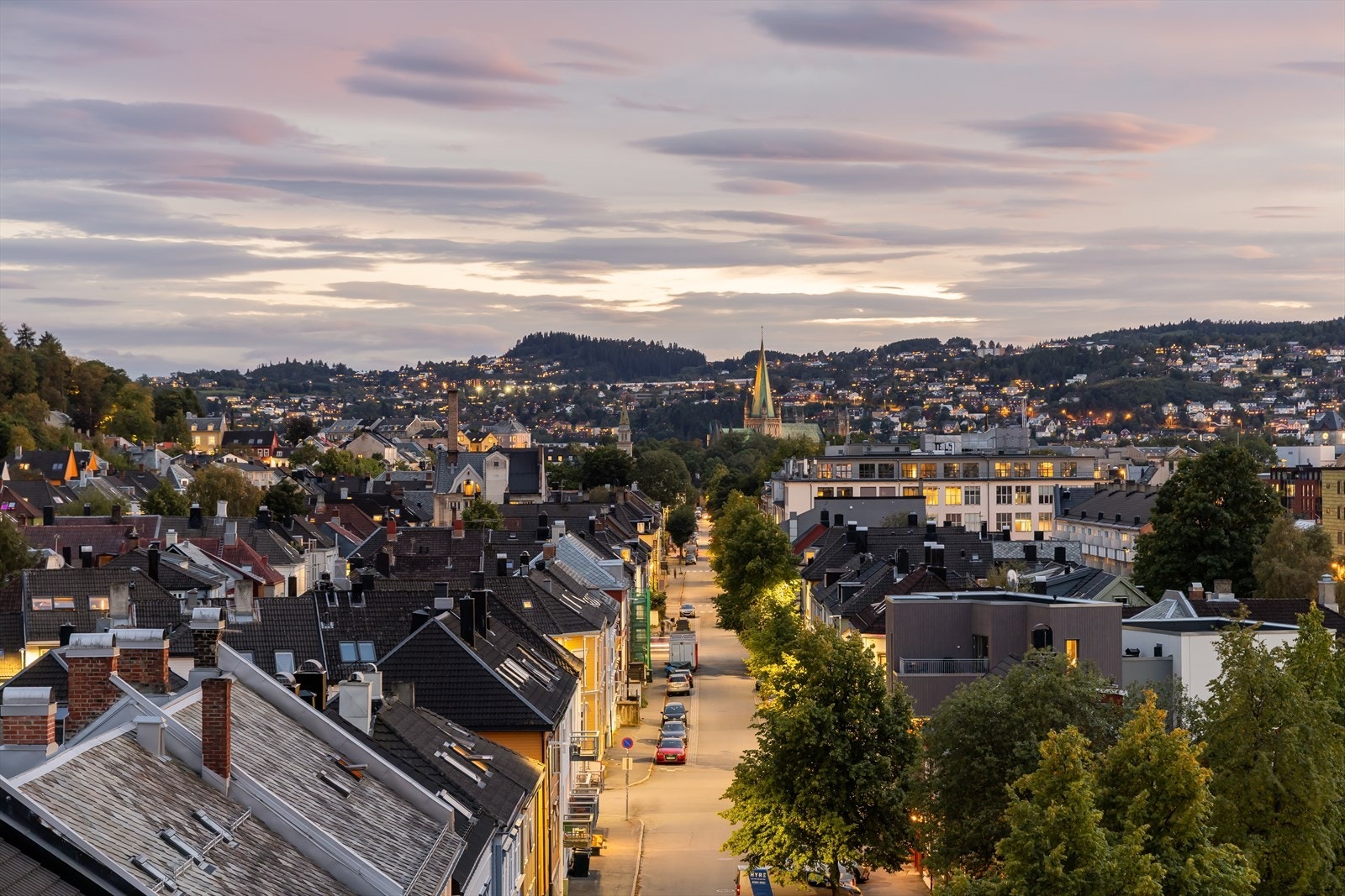 Her får du også nydelig utsikt ut mot Nidarosdomen og store deler av Trondheim sentrum. Galleribilde