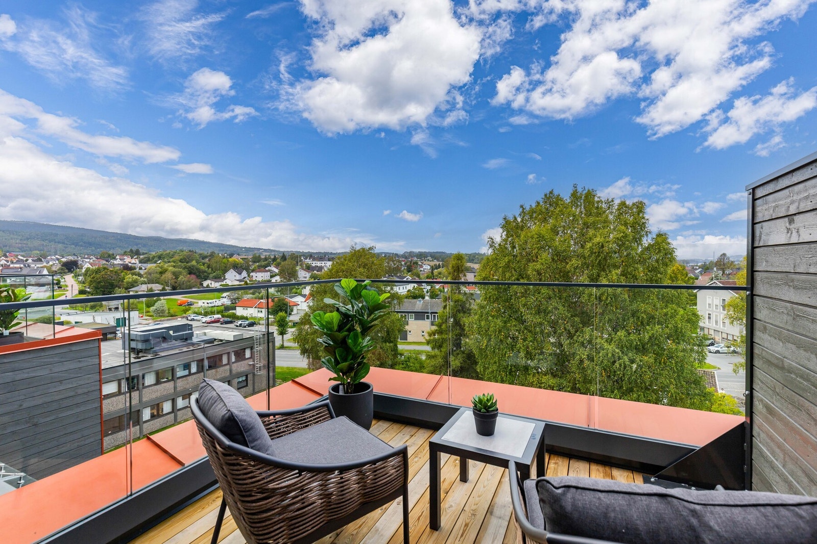 Nydelig utsikt fra balkongen. Galleribilde