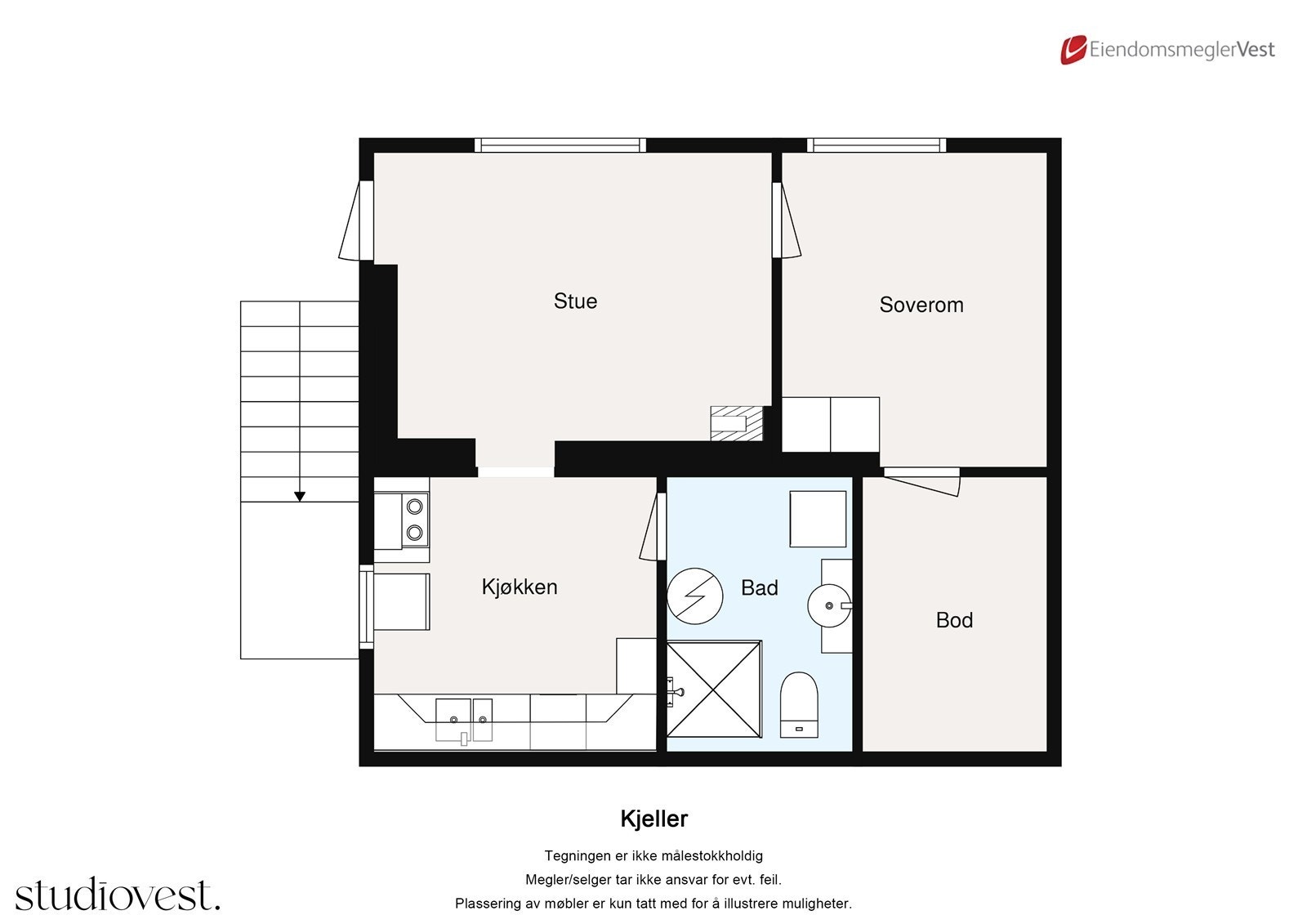 Plantegning kjeller Galleribilde
