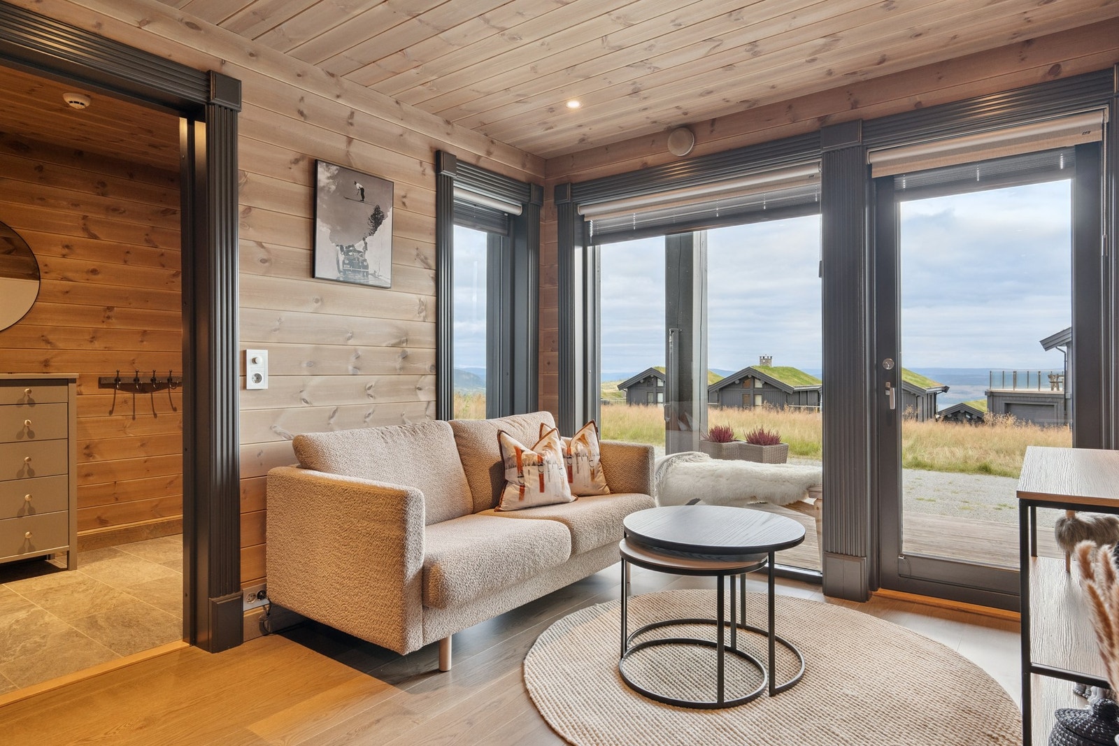 Bebyggelsen er oppført med fokus på høy kvalitet i både innvendige og utvendige materialvalg Galleribilde