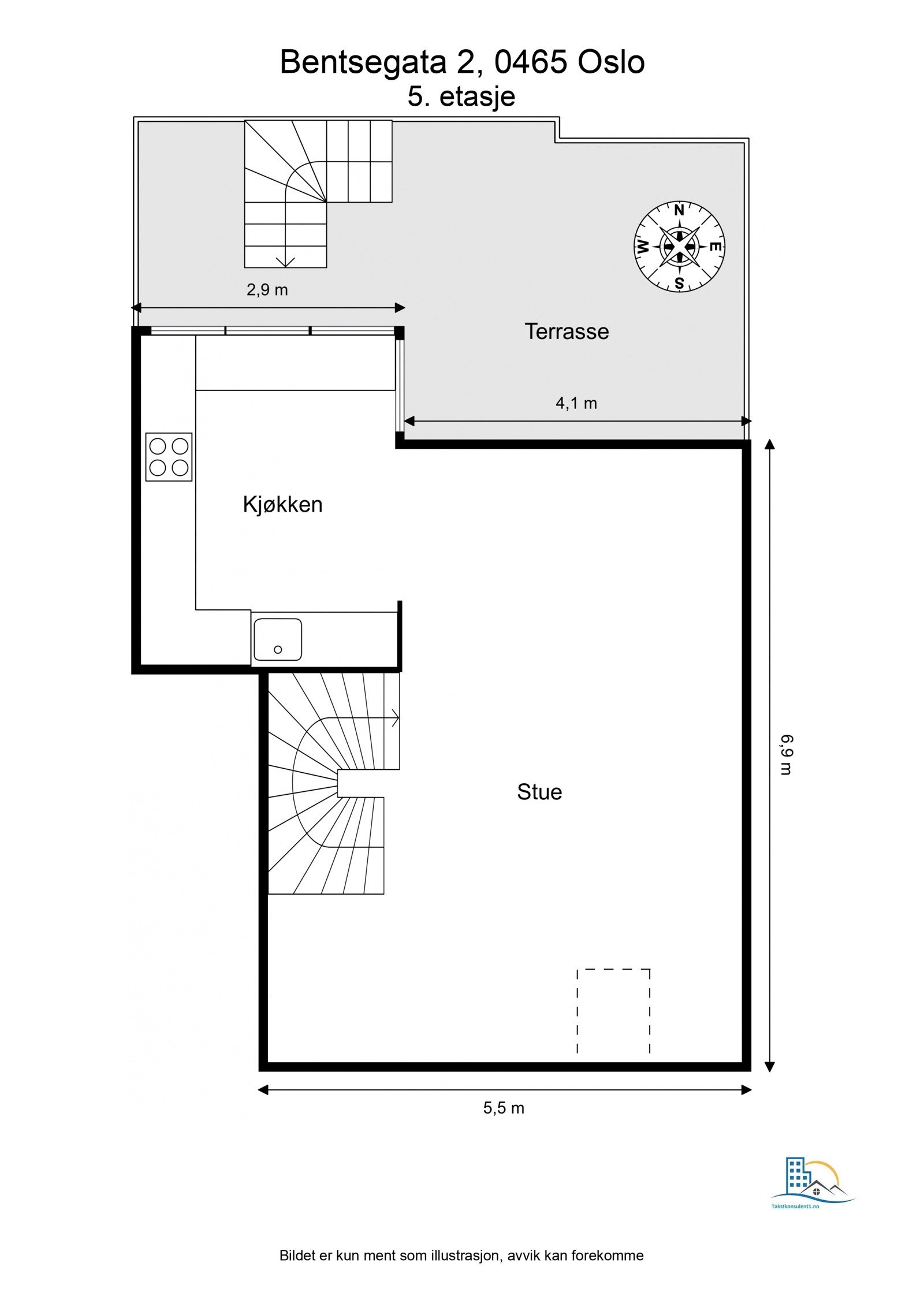 - Plantegning 5.etg - Galleribilde