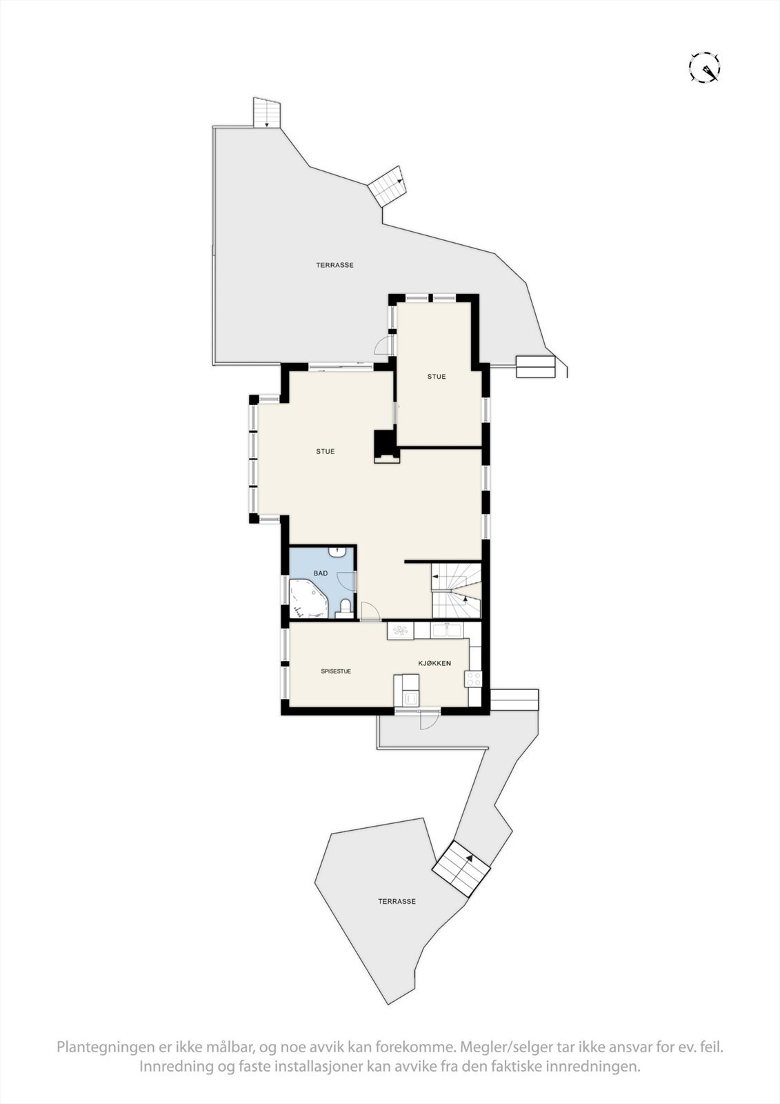 Plantegning hovedetasje/2.etasje Galleribilde