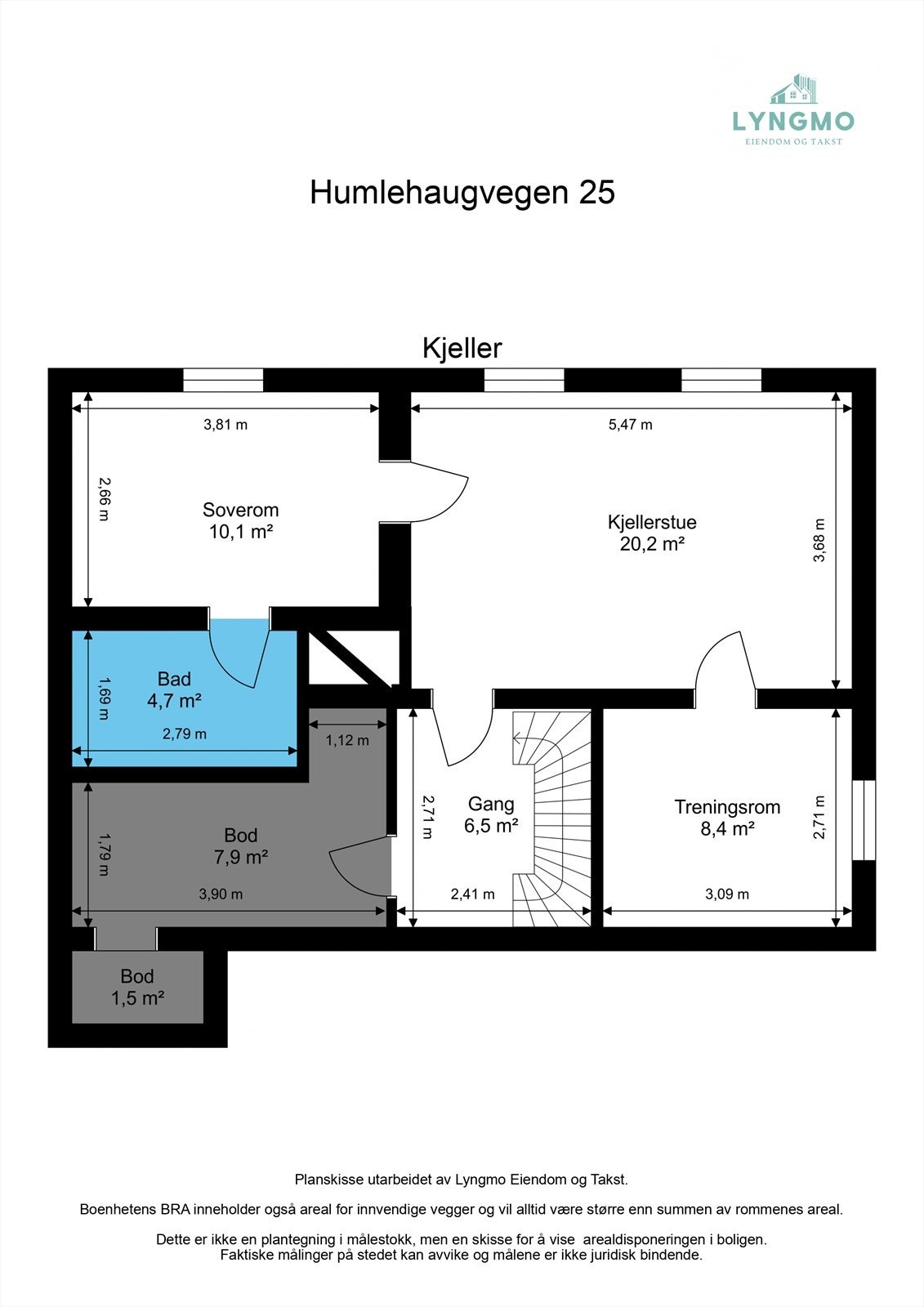 Planskisse kjeller Galleribilde