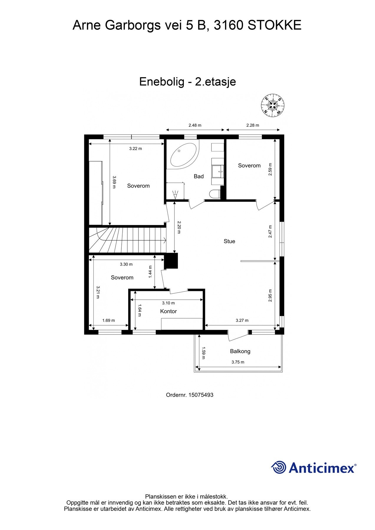 Plantegning 2.etasje Galleribilde
