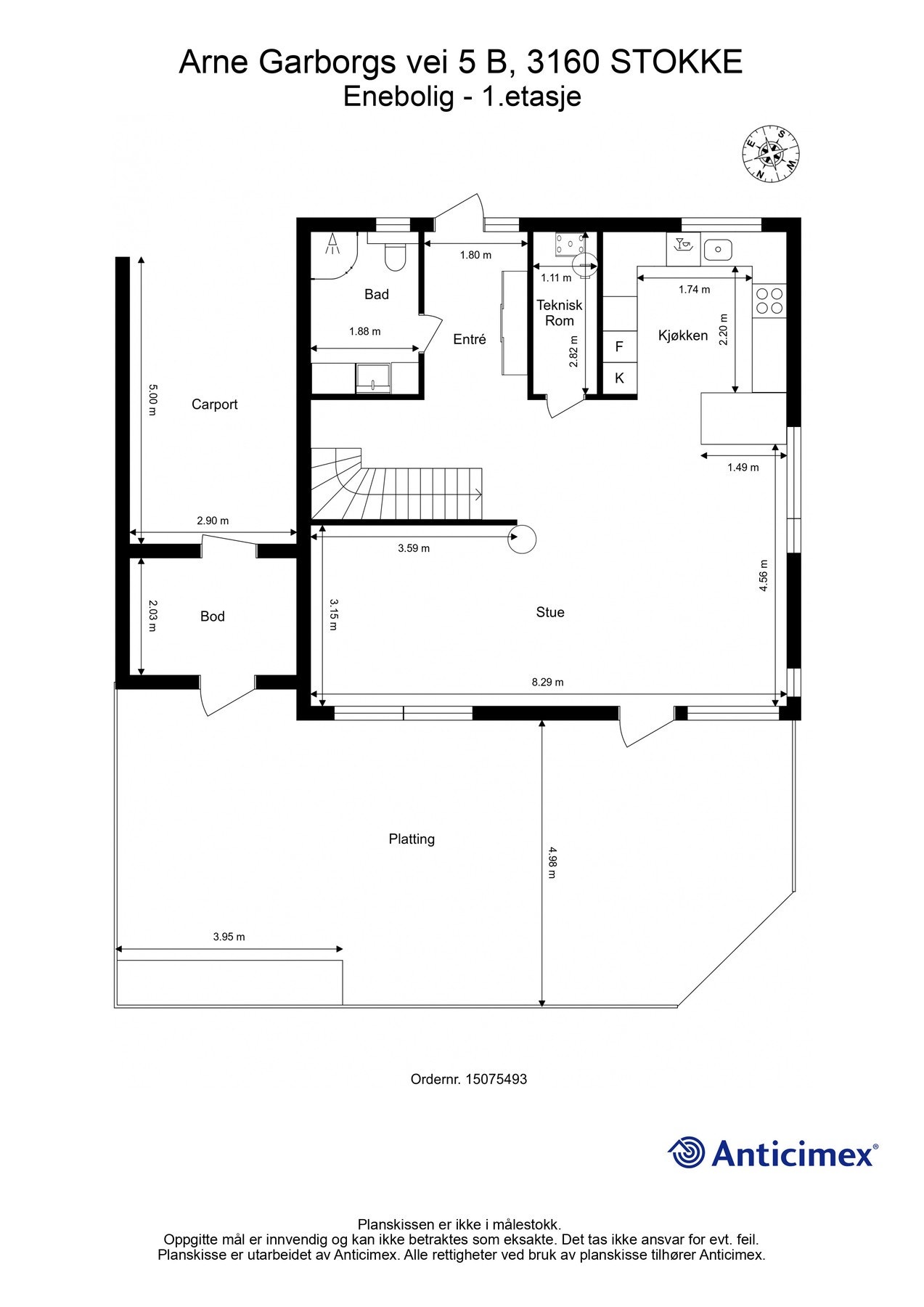 Plantegning 1.etasje Galleribilde