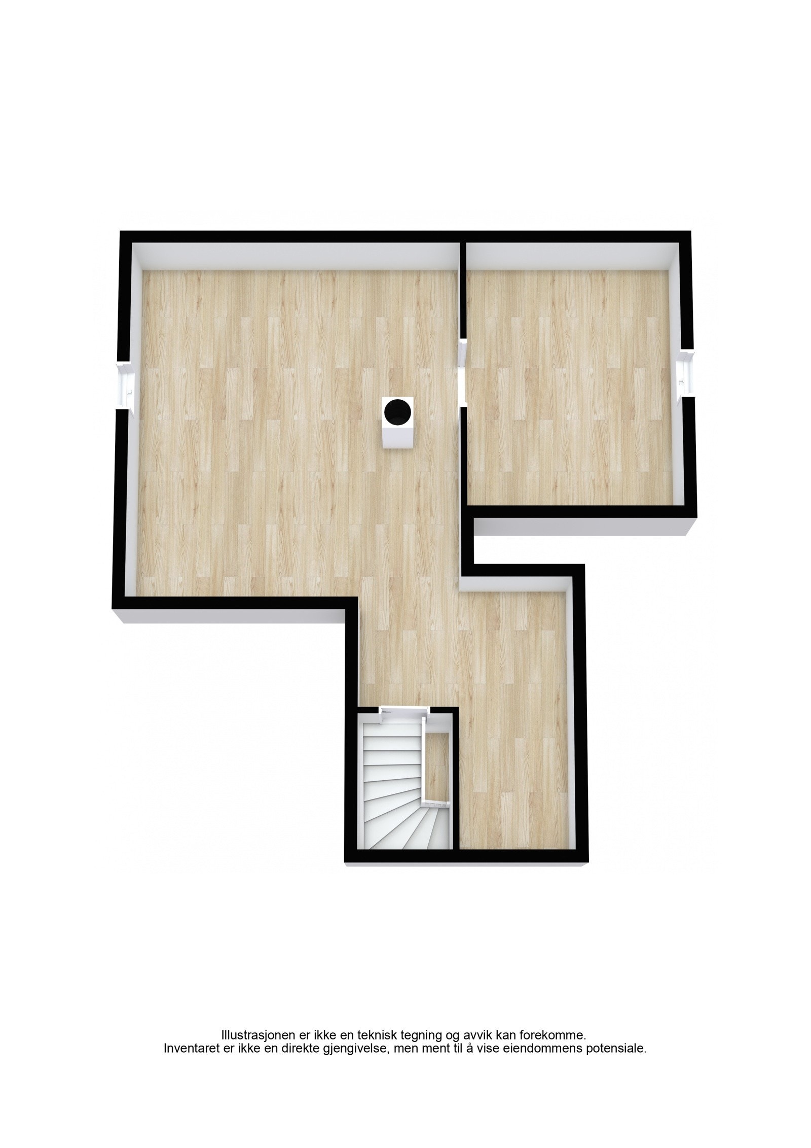 Plantegning loft. Galleribilde