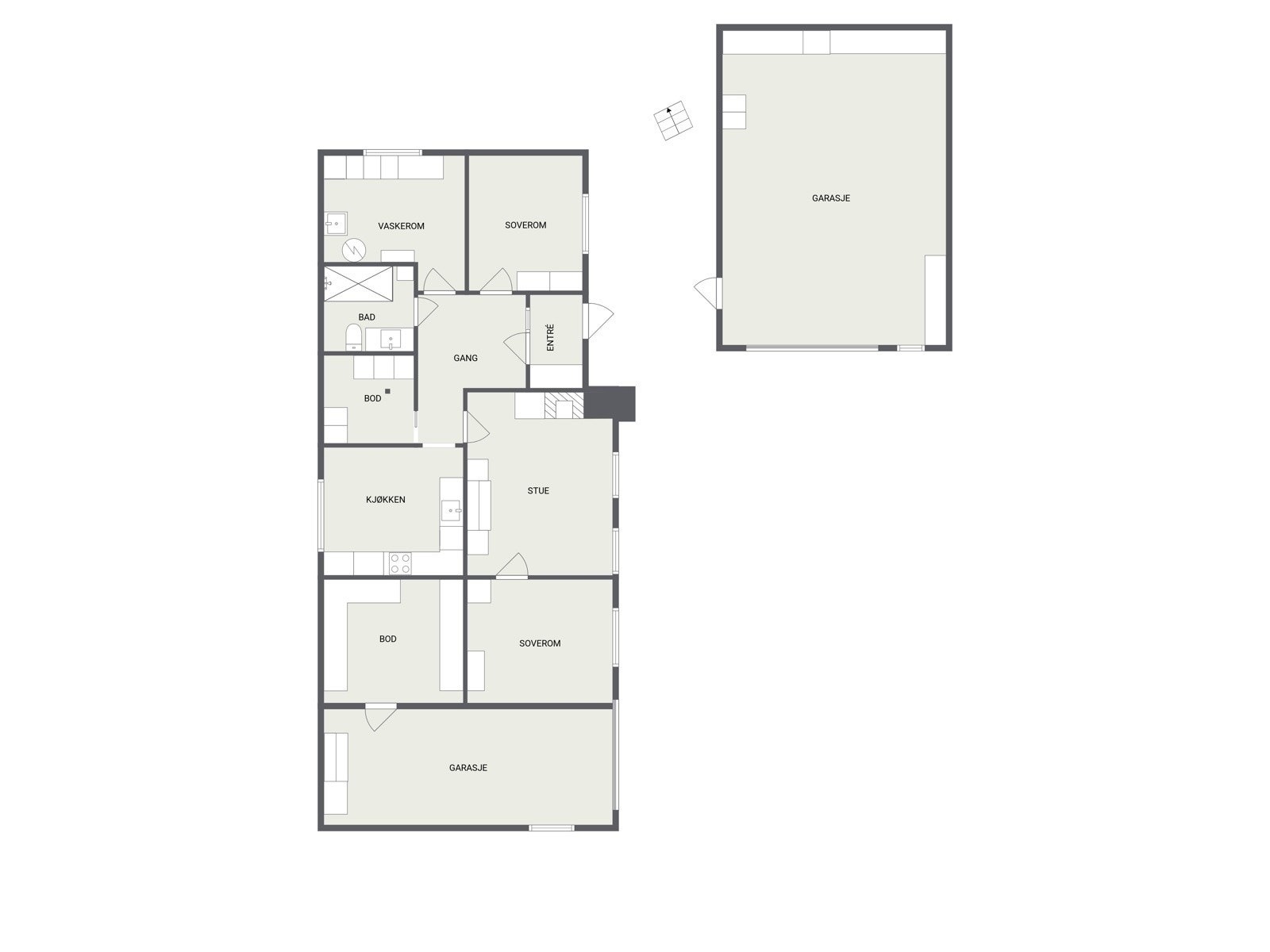 Plantegning sokkeletasjen Galleribilde