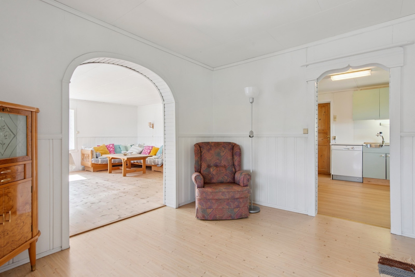 Fin flyt i boligen, inndelt i naturlige soner. Galleribilde